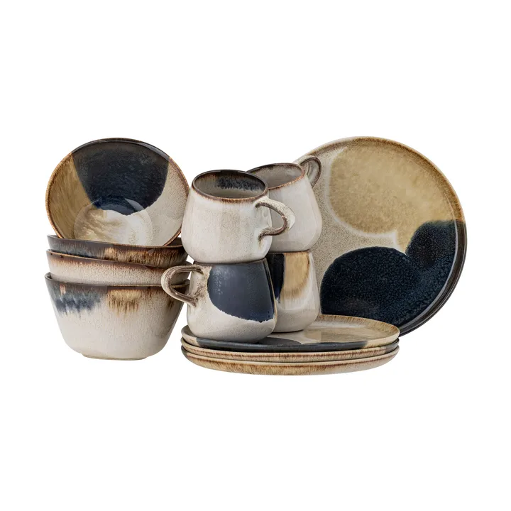 Jules morgenmadsæt 12 dele - Grå - Bloomingville
