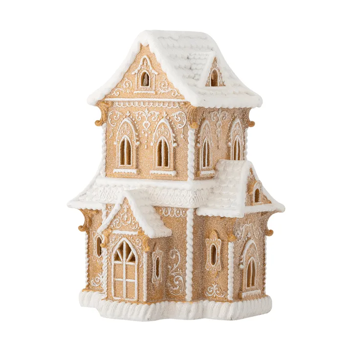 Kevin dekorationshus med ljus - Brun, 37 cm - Bloomingville