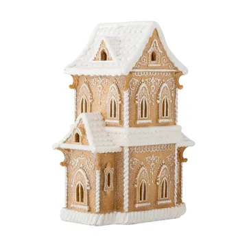 Kevin dekorationshus med lys - Brun, 37 cm - Bloomingville