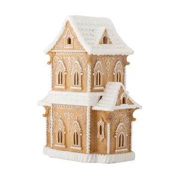 Kevin dekorationshus med lys - Brun, 37 cm - Bloomingville
