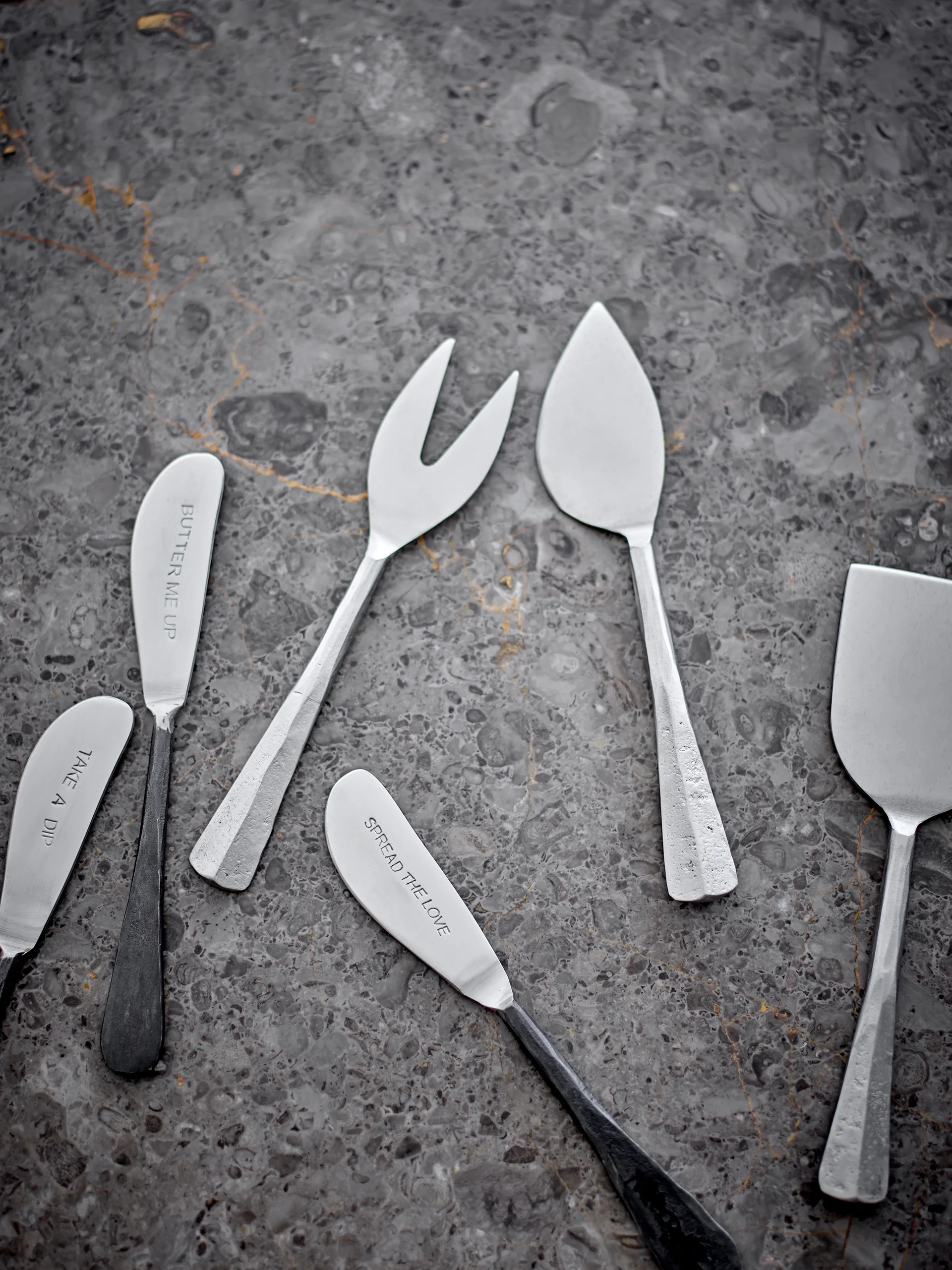 Kinnie osteknivssæt 3 dele, Rustfrit stål Bloomingville