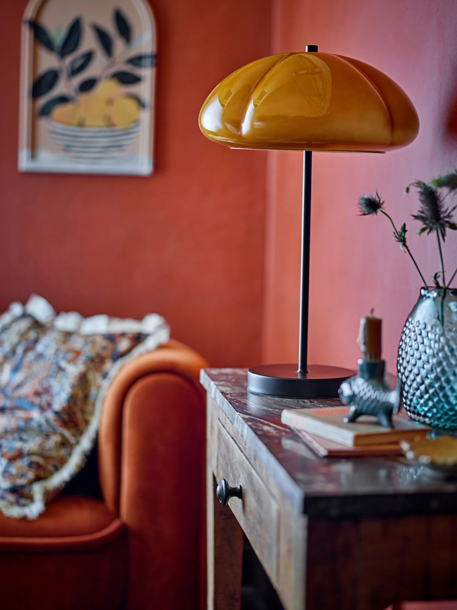 Kinoko bordlampe Ø30 cm, Gul Bloomingville