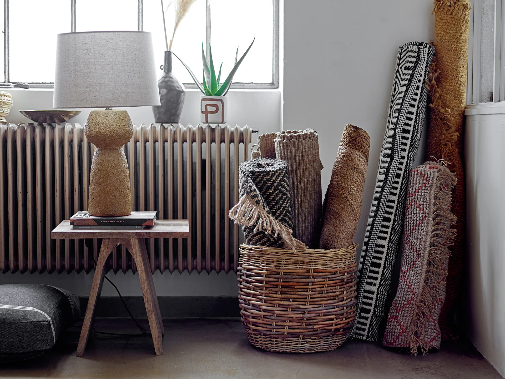 Lalou opbevaringskurv 2 dele , Brun Bloomingville