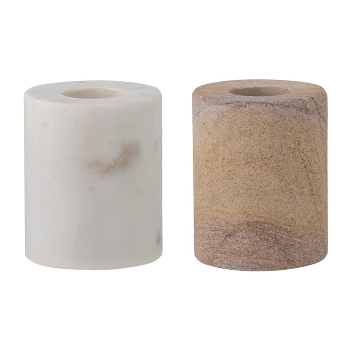 Lavina lysestage 2 dele, Marmor natur Bloomingville