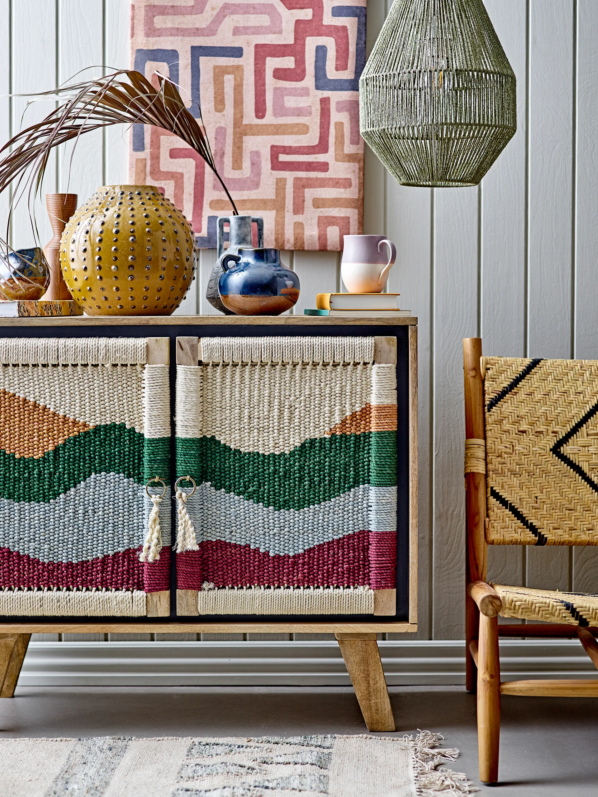 Lennox loungestol, Natur/Teak Bloomingville