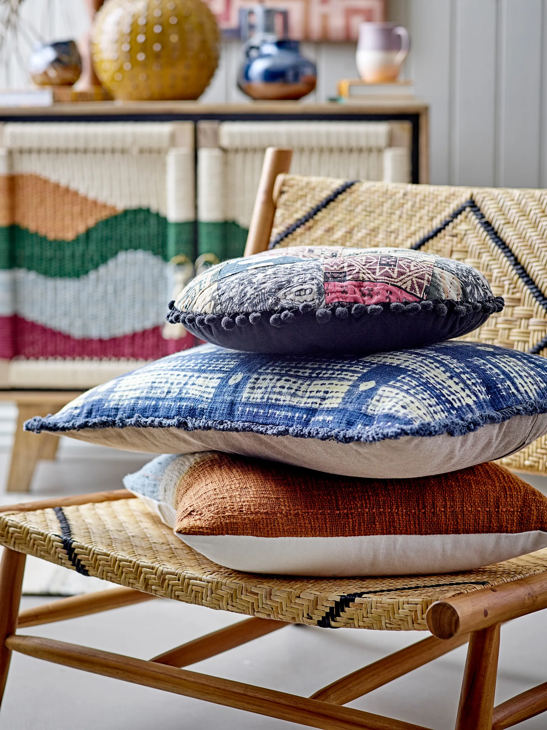 Lennox loungestol, Natur/Teak Bloomingville