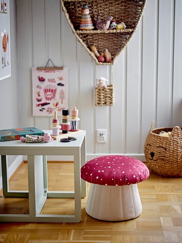 Lue siddepuf 30xØ37 cm - Rød - Bloomingville