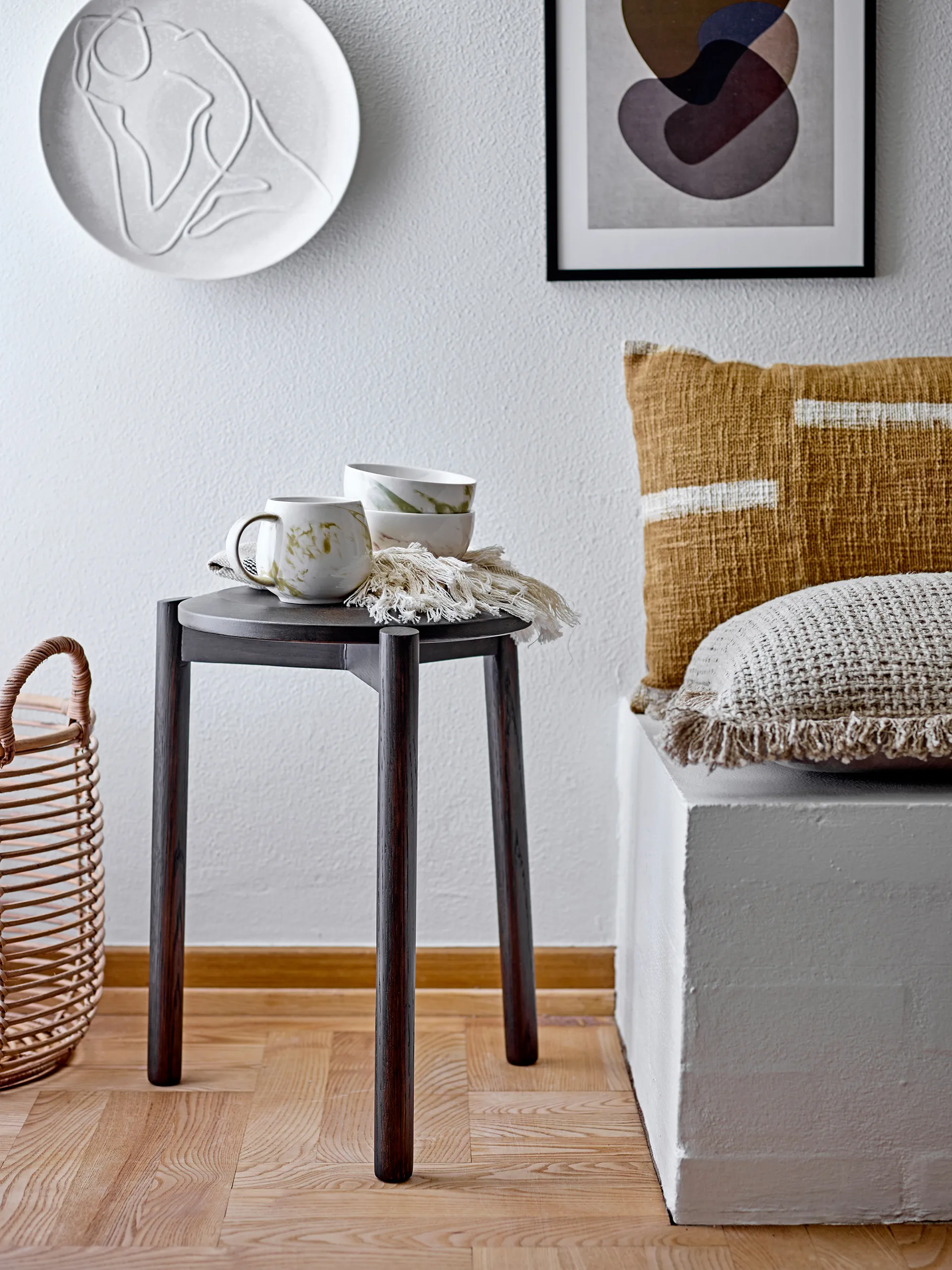 Lyng opbevaringskurv 2 dele, Natur Bloomingville