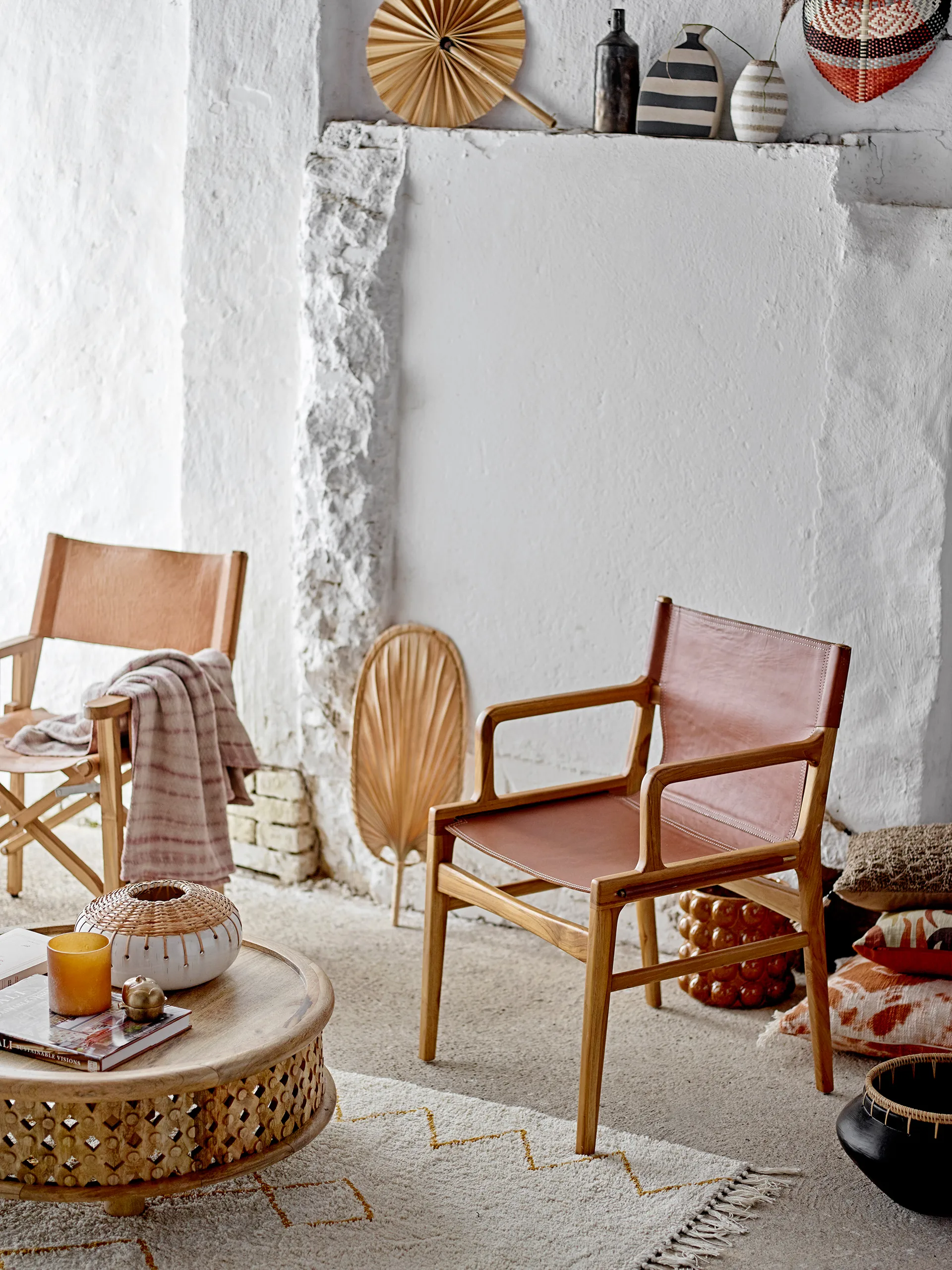 Macha fyrfadsstage/vase Ø10 cm, Brun Bloomingville