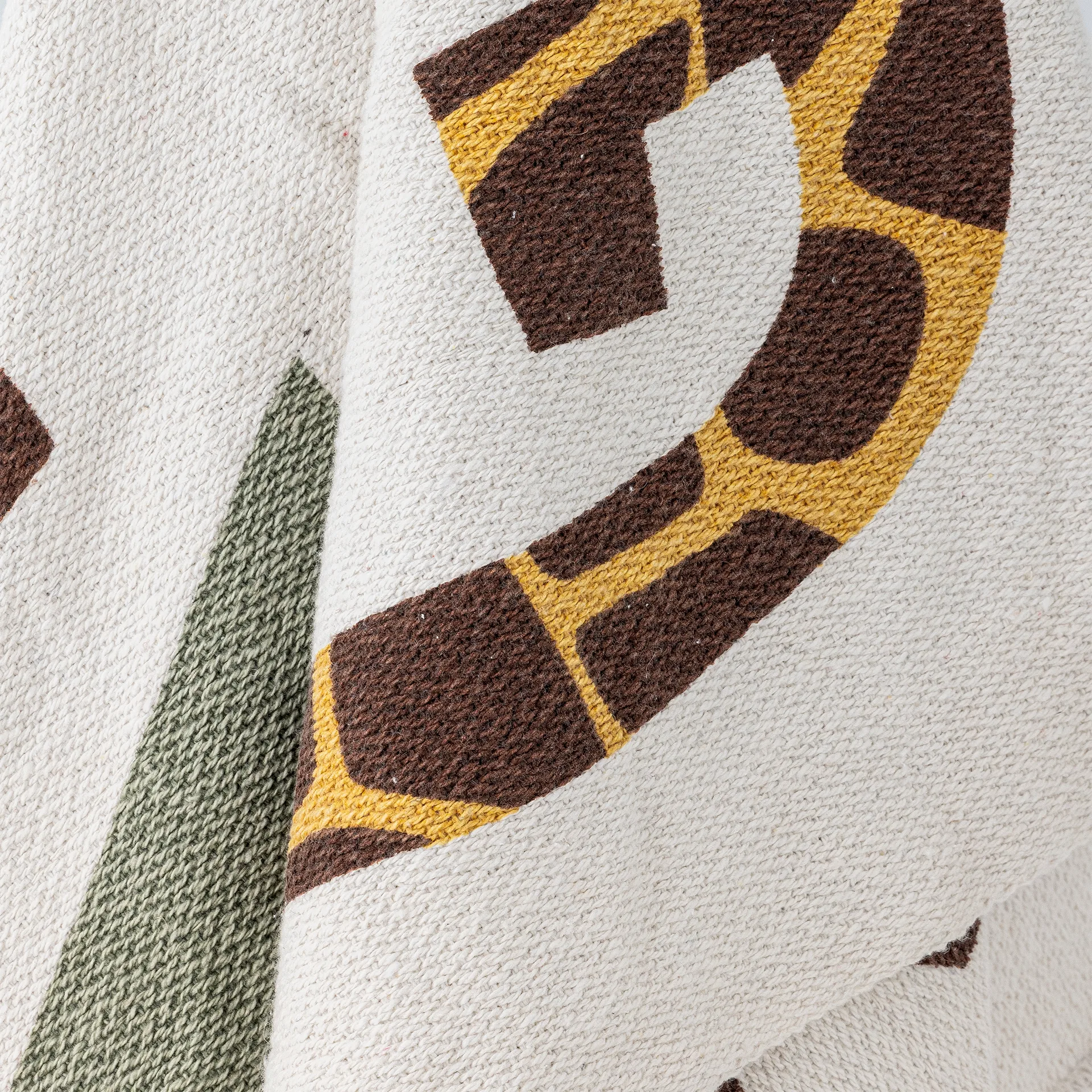 Memmo bomuldsplaid 160x130 cm, Natur Bloomingville