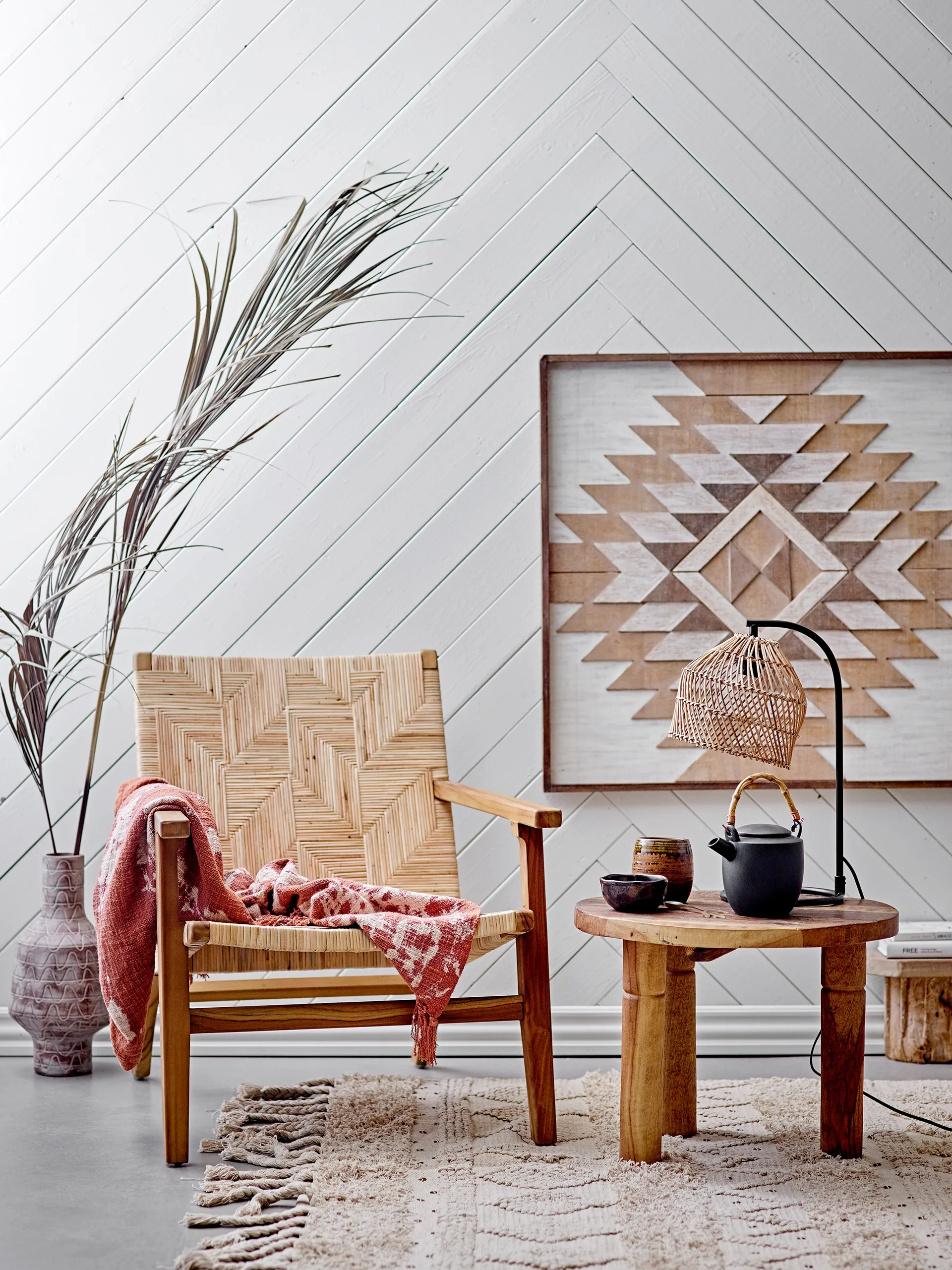 Mills loungestol rotting, Brun Bloomingville