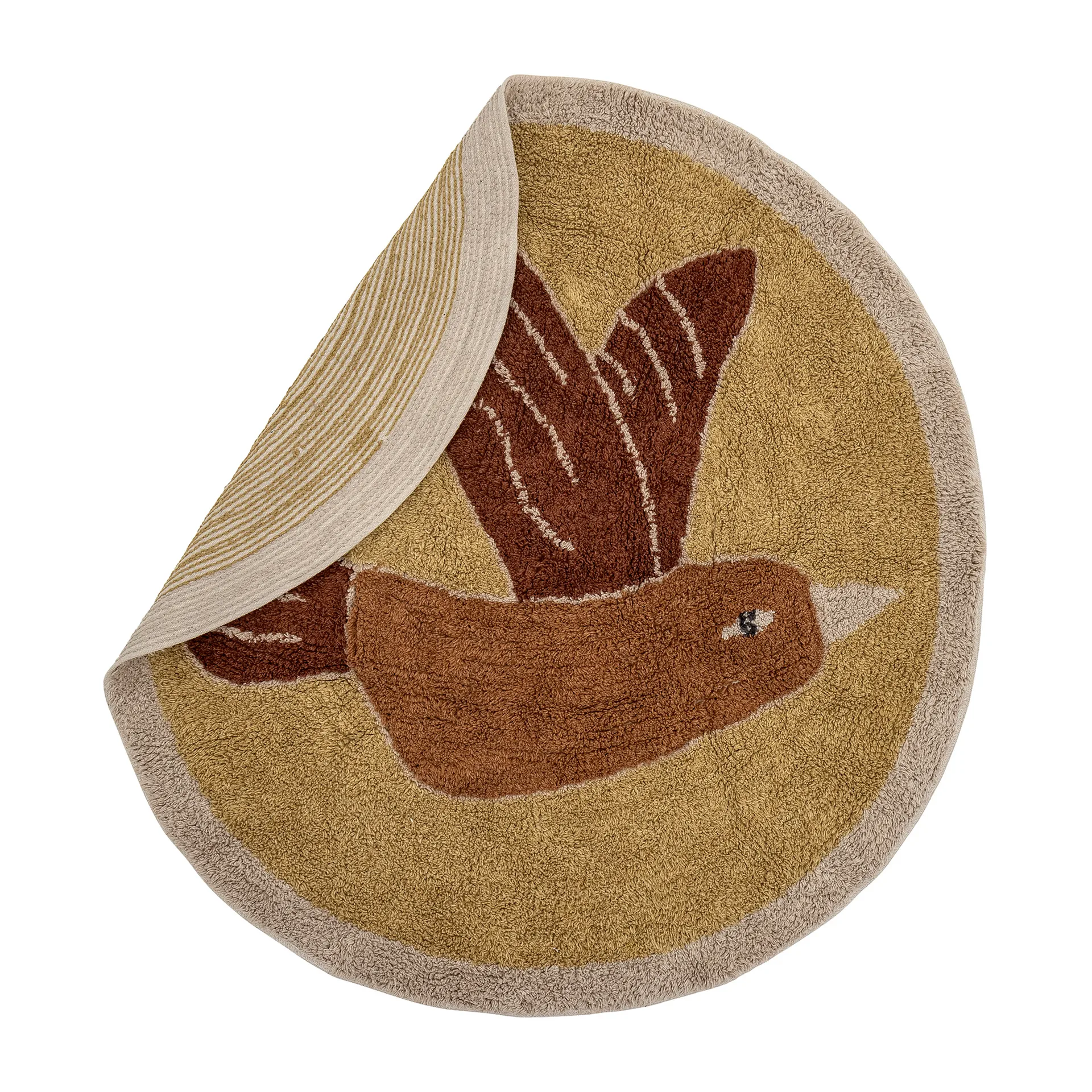 Milou tæppe Ø90 cm, Fugl Bloomingville