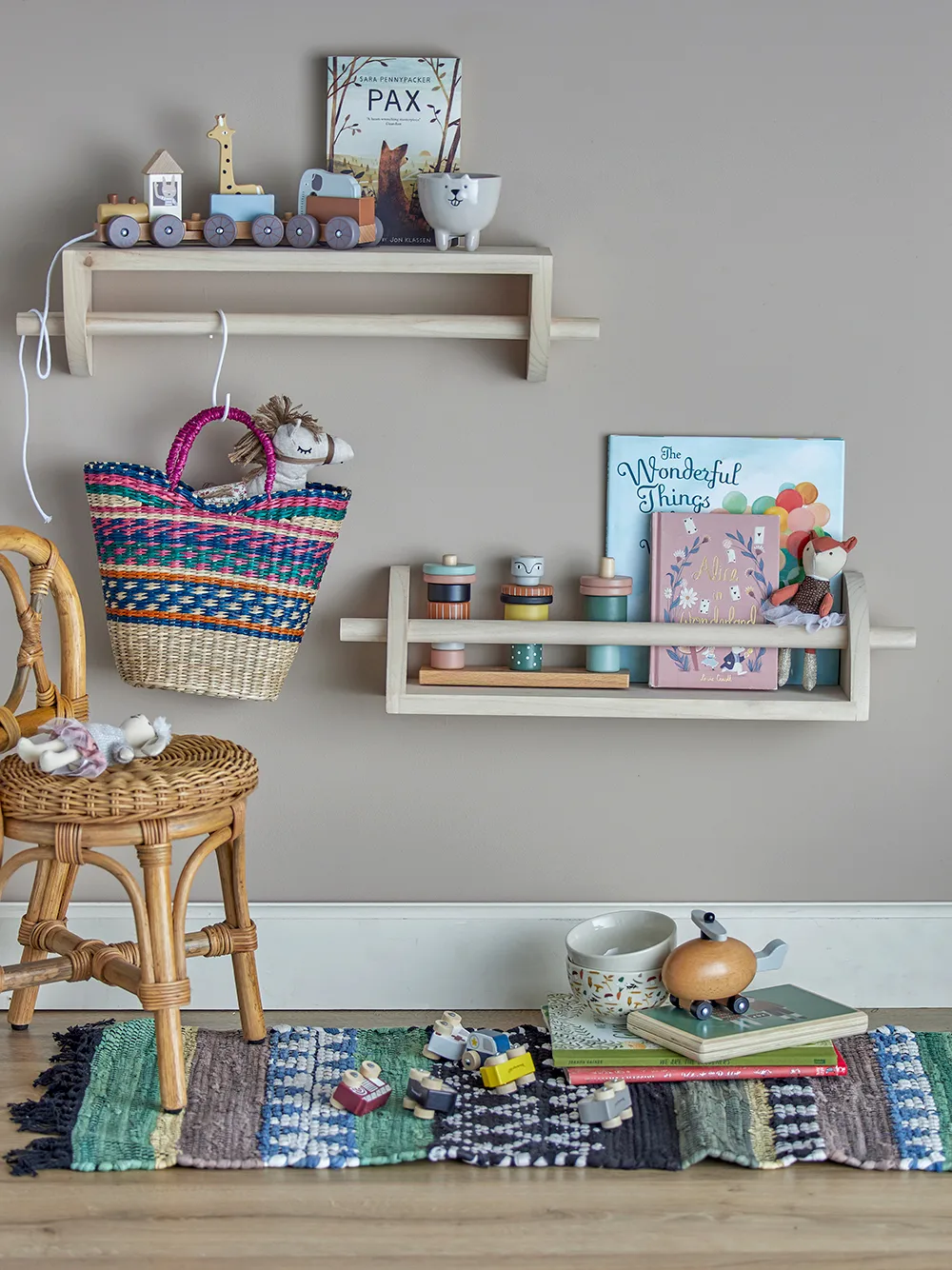 Mingus væghylde 14x60 cm, Natur Bloomingville