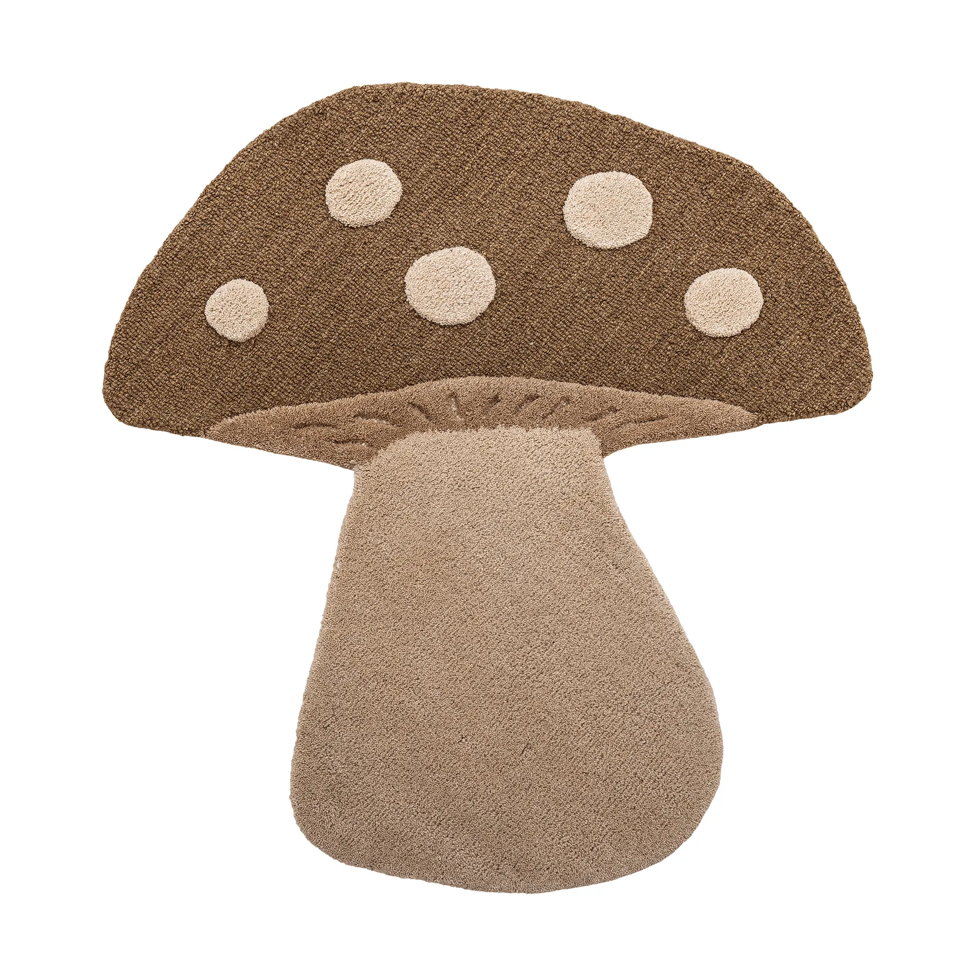 Mushroom tæppe, Brun, uld Bloomingville