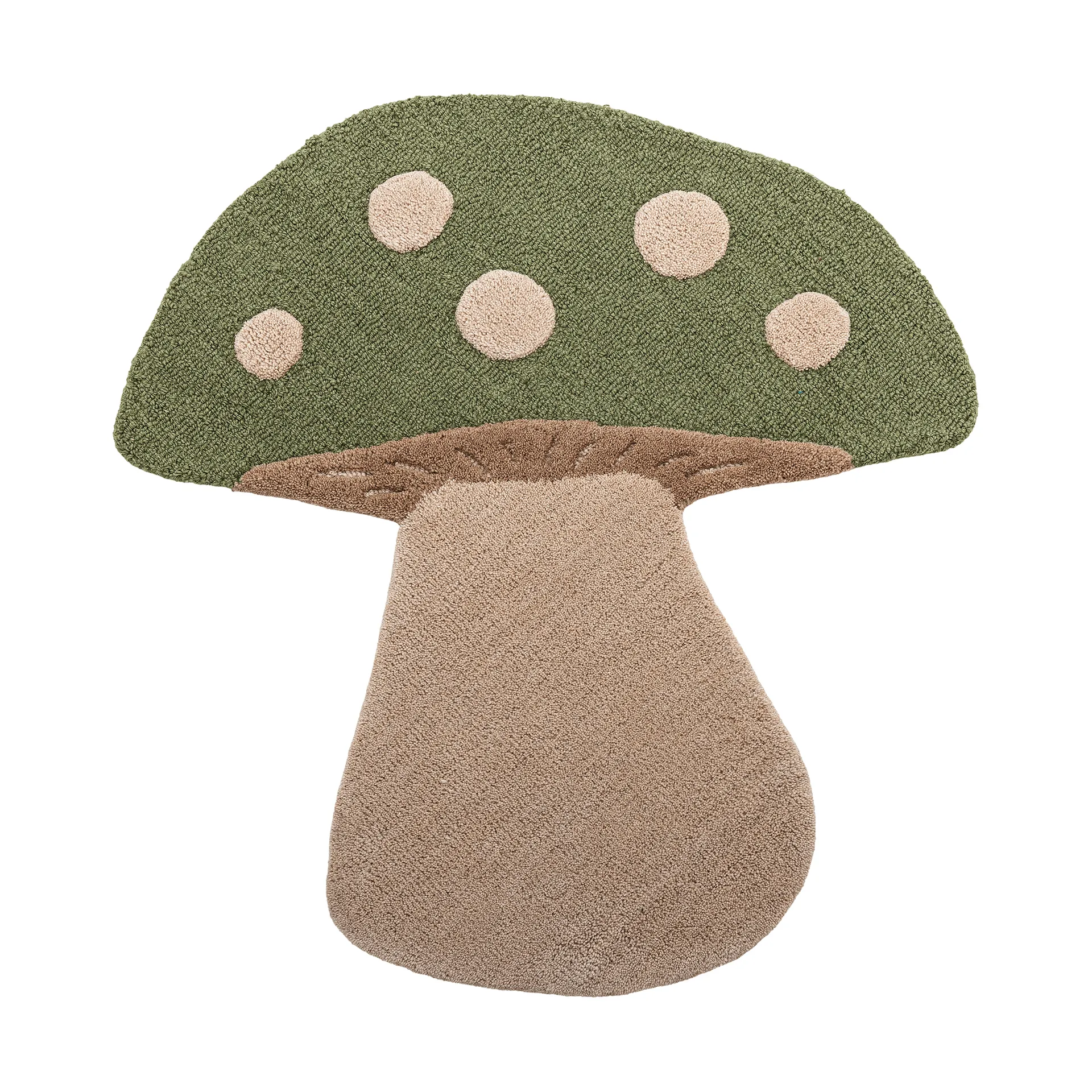 Mushroom tæppe, Grøn, uld Bloomingville