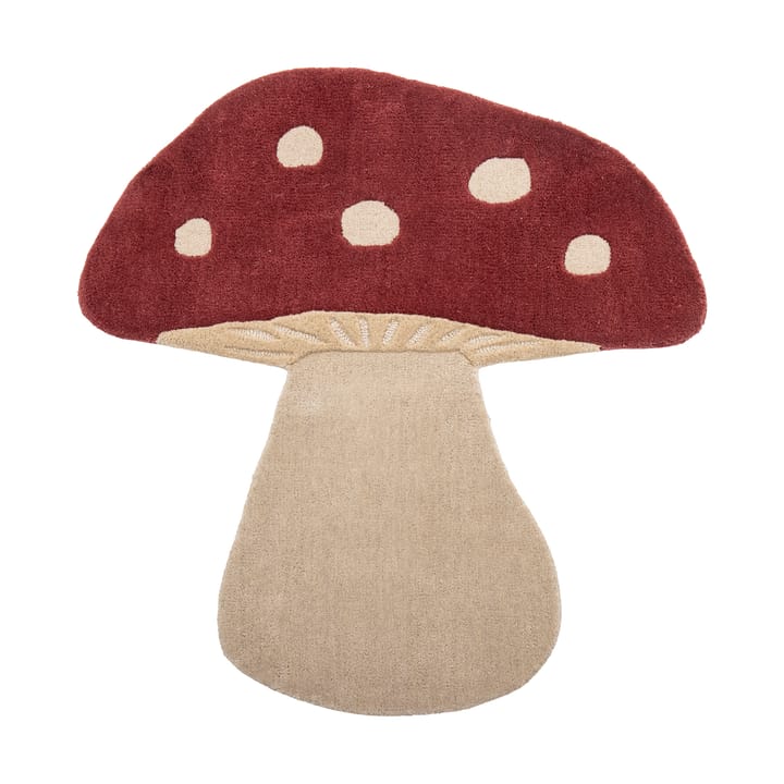 Mushroom uldtæppe 85x90 cm - Rød/Hvid - Bloomingville