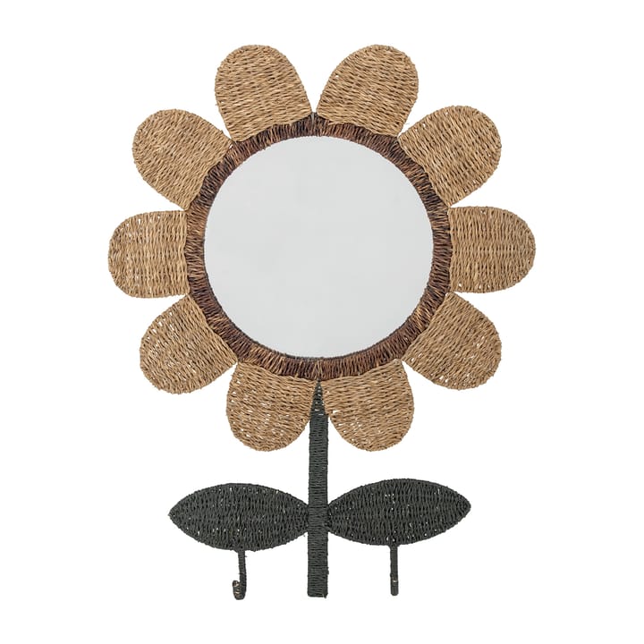 Nabiya spejl med kroge 56x74 cm, Natur Bloomingville