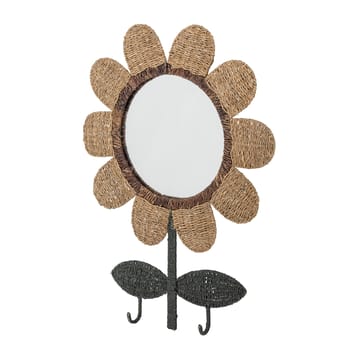 Nabiya spejl med kroge 56x74 cm - Natur - Bloomingville