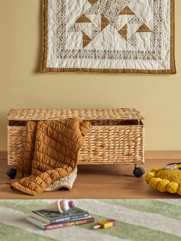 Nelas opbevaringskurv med låg 63x40x26 cm - Natur - Bloomingville