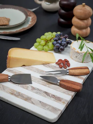 Novelle skærebræt marmor 38x22,5 cm - Hvid - Bloomingville