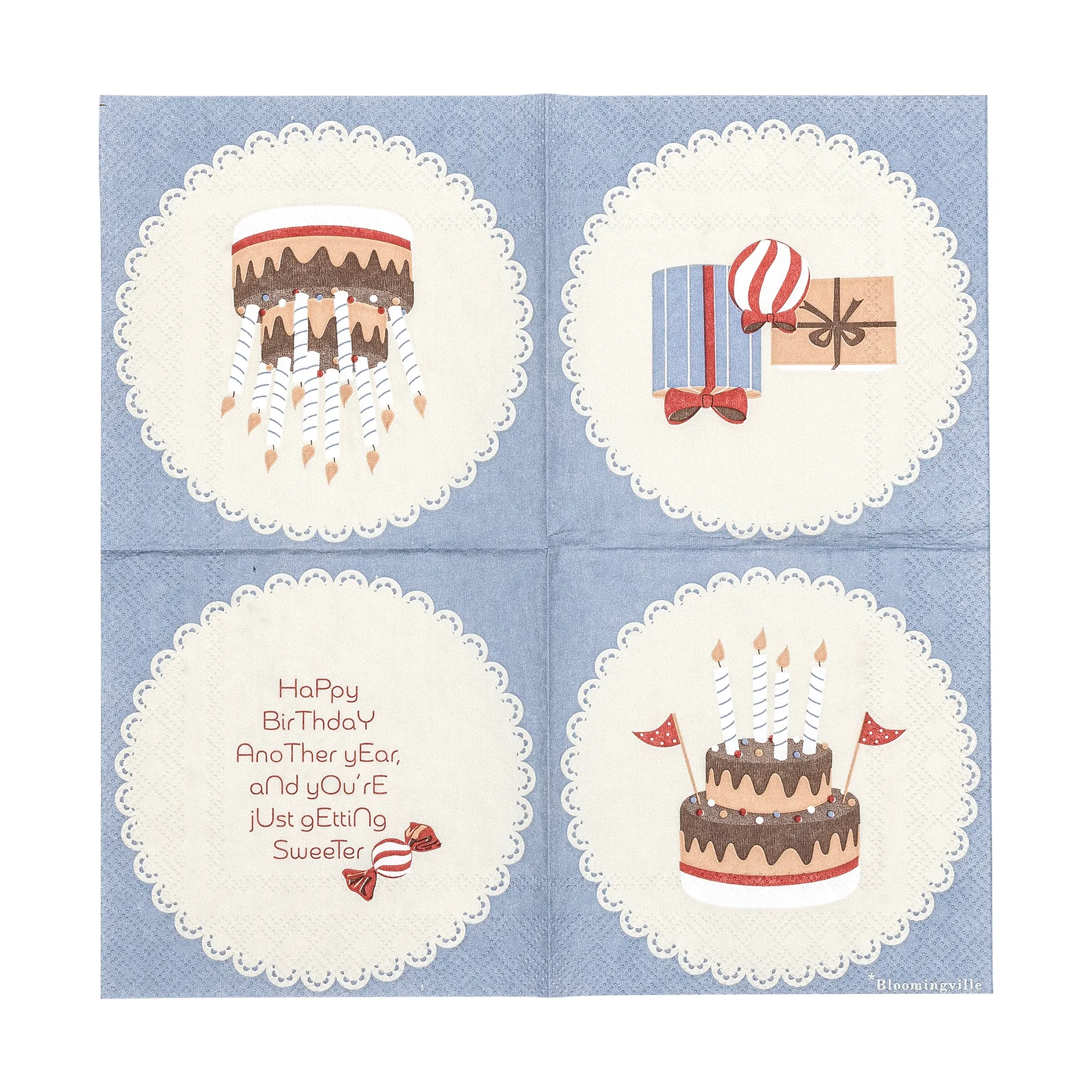 Oscar servietter 20-pak, Blue Bloomingville