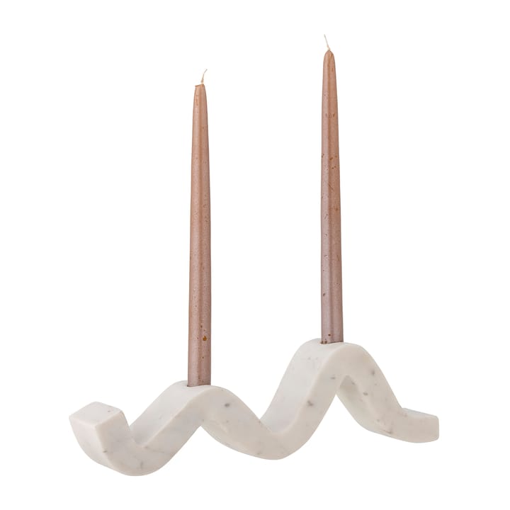 Peggy lysestage 37 cm, Hvid marmor Bloomingville