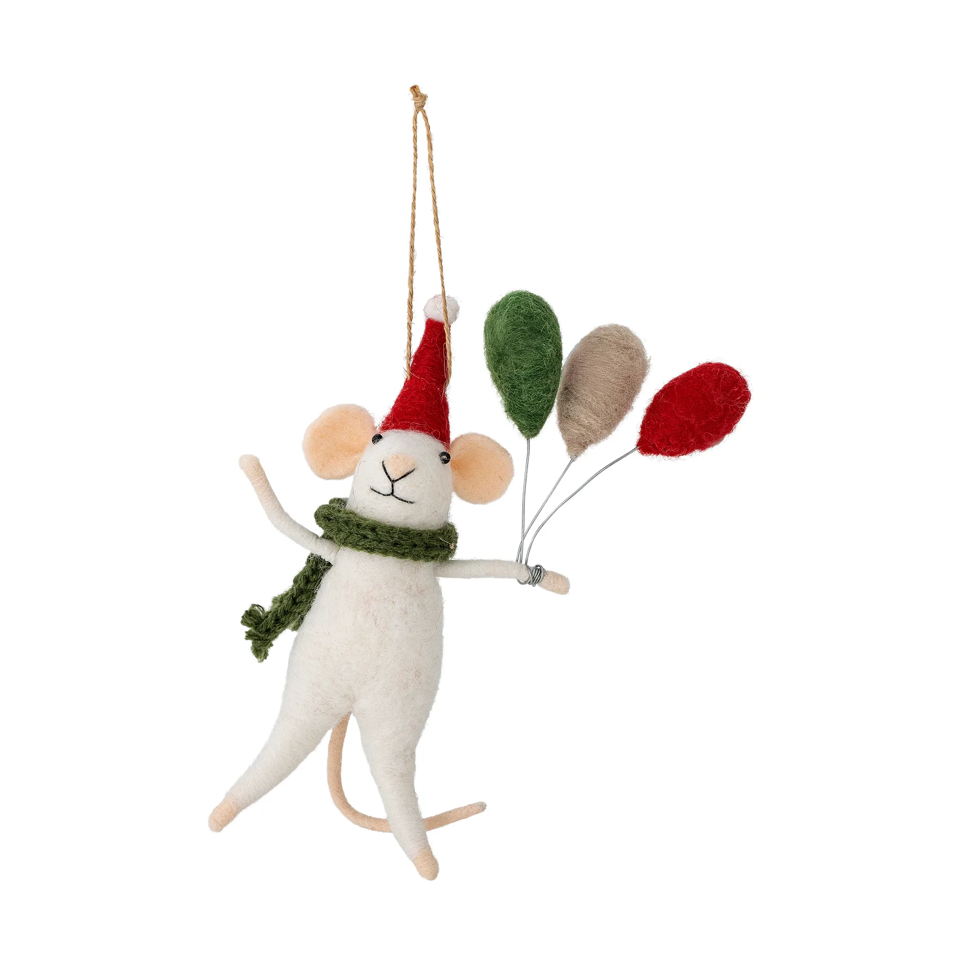 Peo juletræspynt uld, Hvid Bloomingville