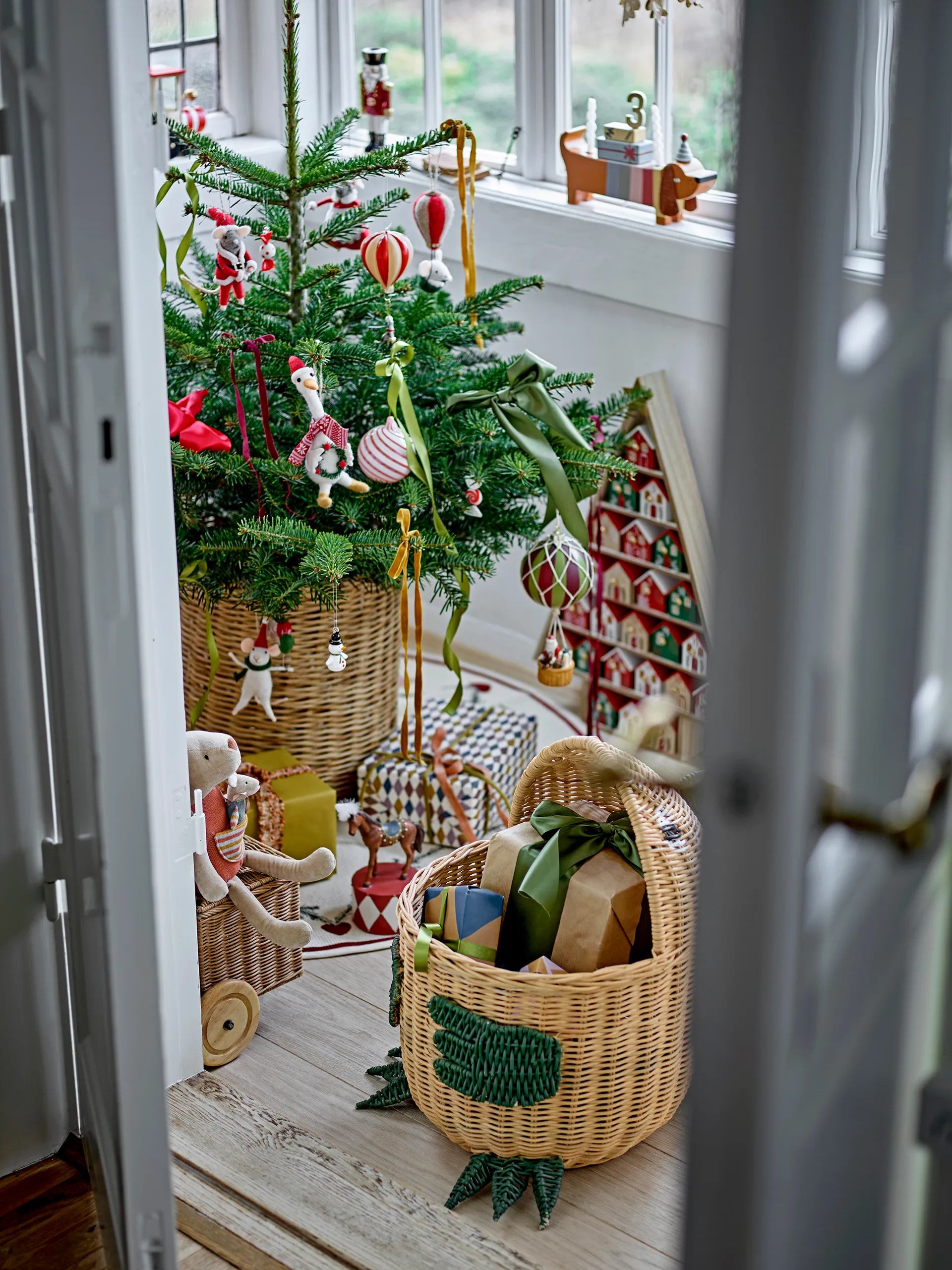 Peo juletræspynt uld, Hvid Bloomingville