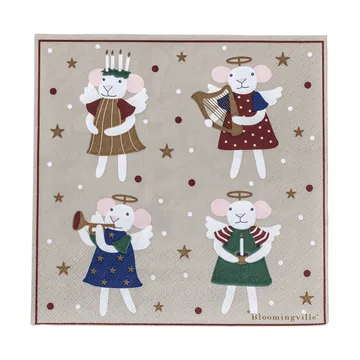 Peo papirserviet - Multi, 33x33 cm - Bloomingville