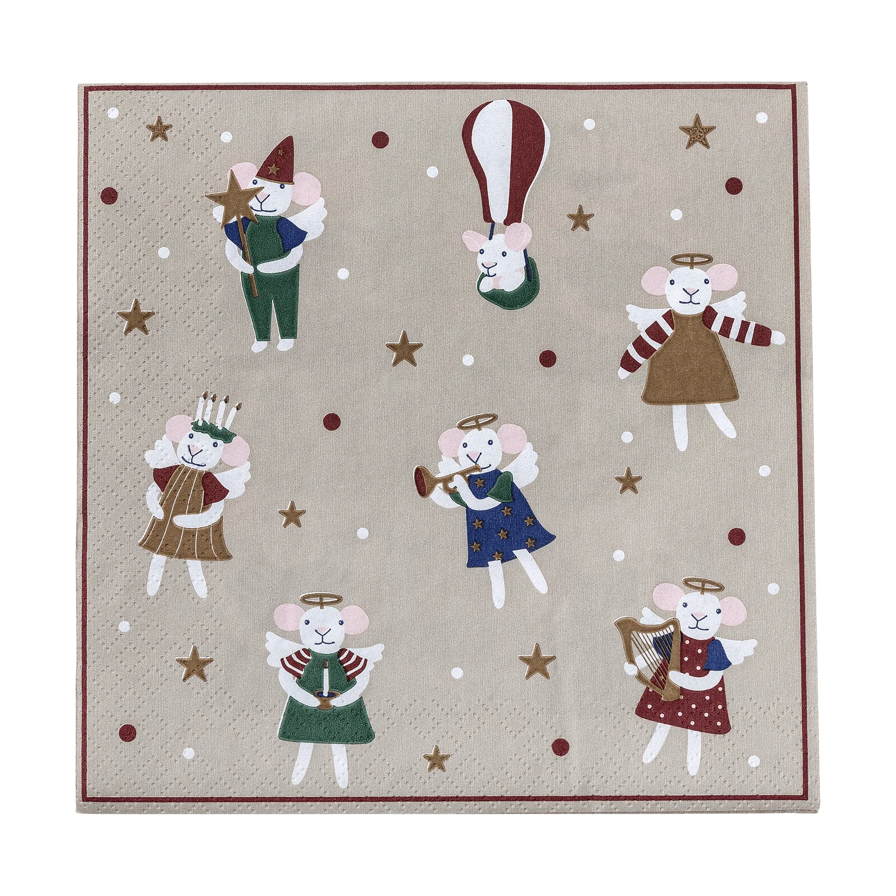 Peo papirserviet, Multi, 33x33 cm Bloomingville
