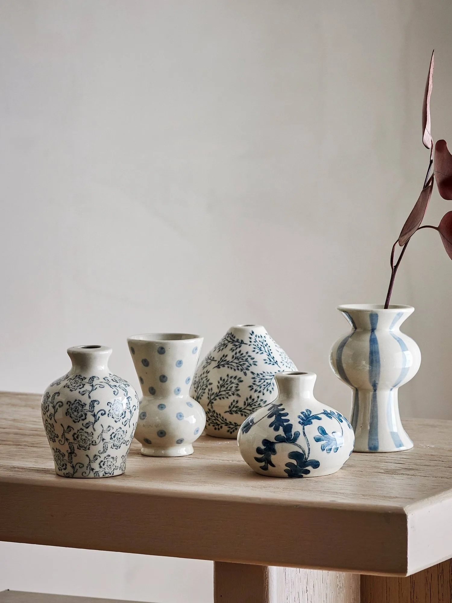 Quinto vase, Blue stentøj, 5 dele Bloomingville