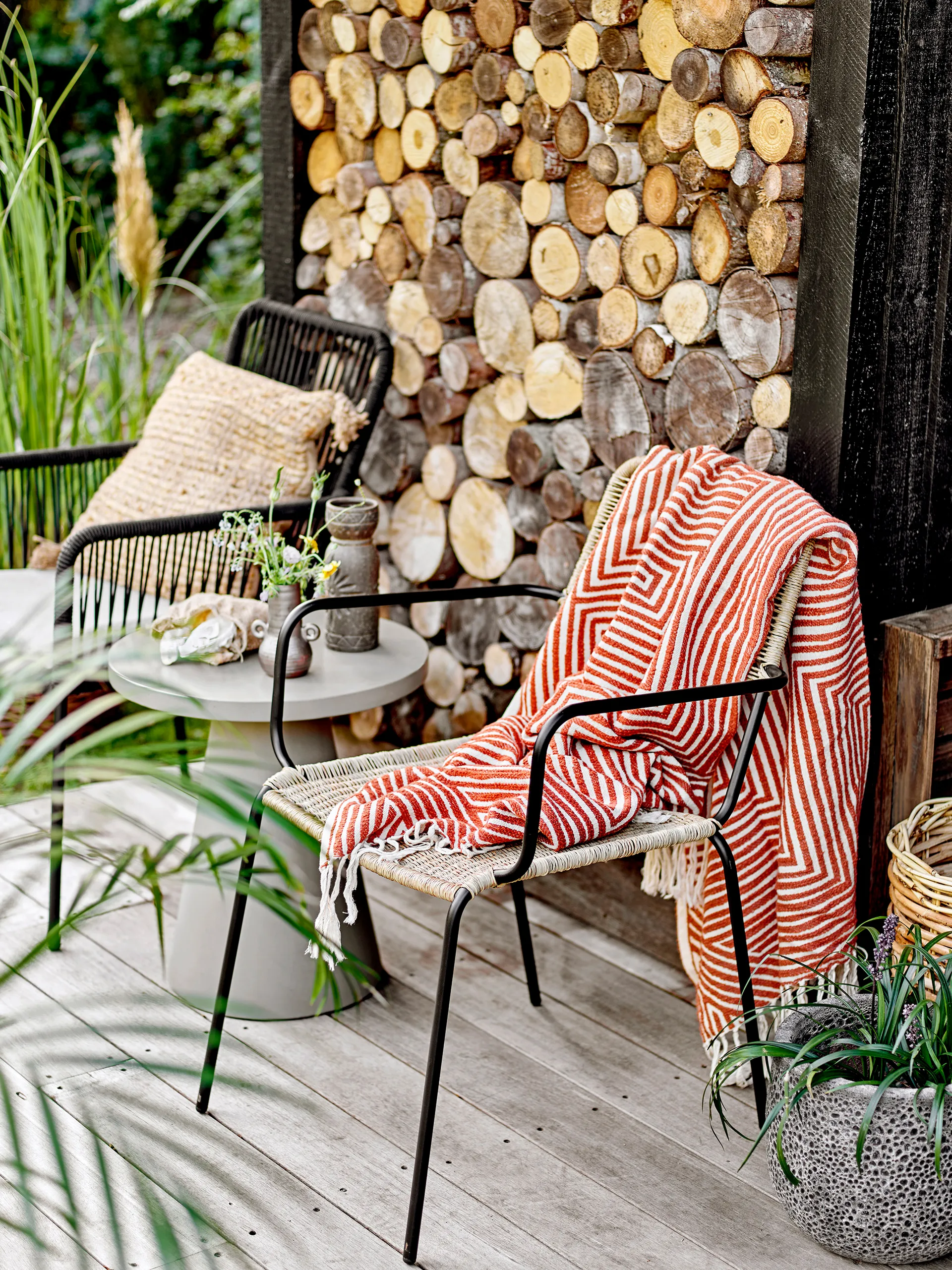 Ray sidobord Ø45x50 cm, Grey Bloomingville