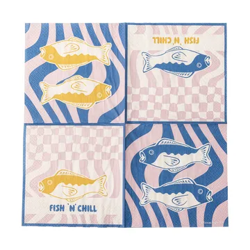 Remy papirsserviet 20 pak - Blå - Bloomingville