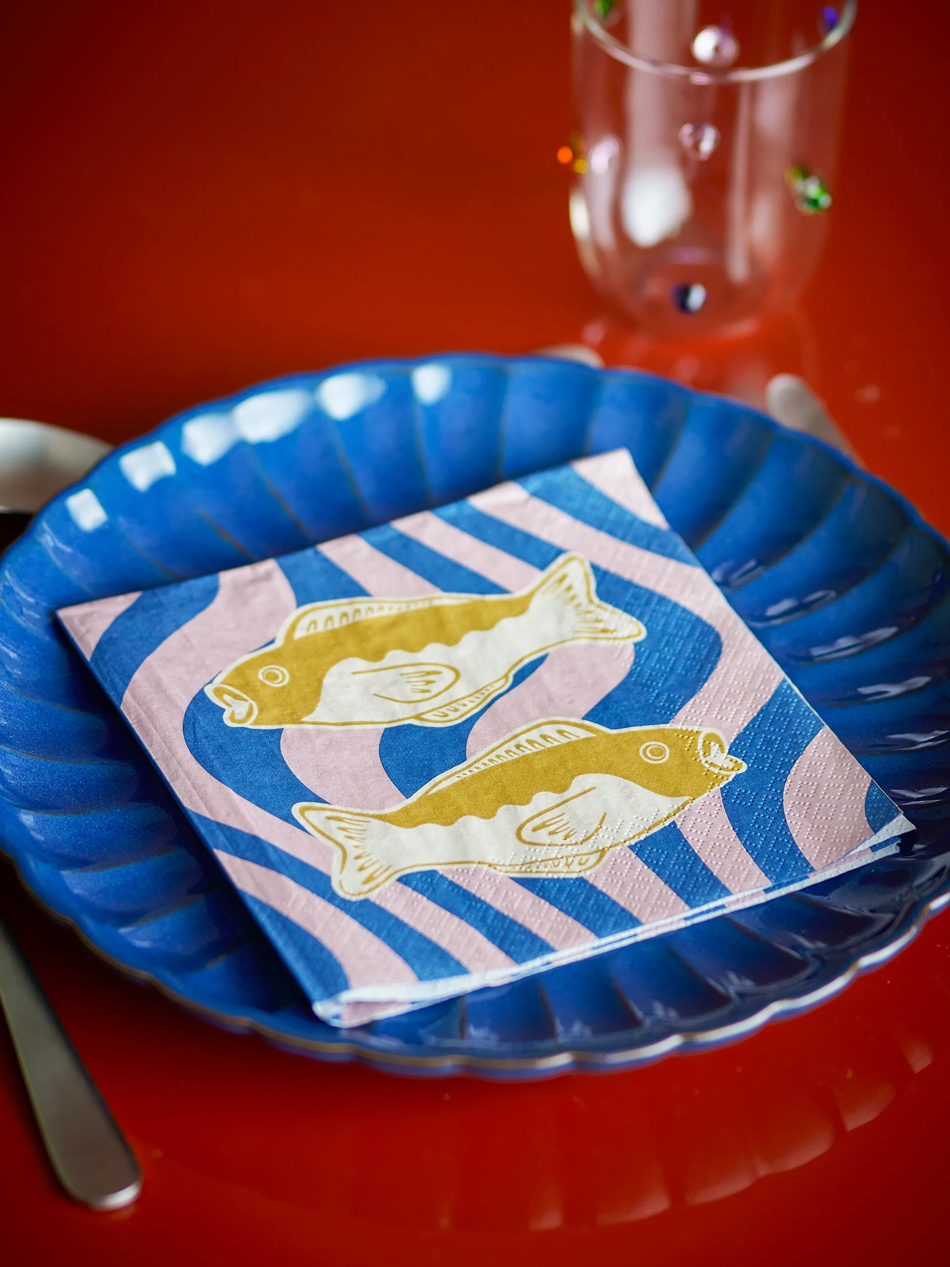 Remy papirsserviet 20 pak, Blå Bloomingville