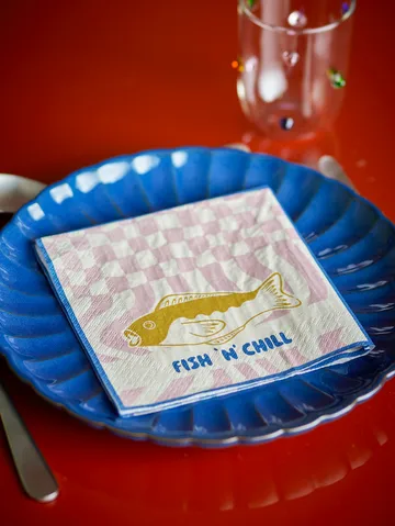 Remy papirsserviet 20 pak - Blå - Bloomingville