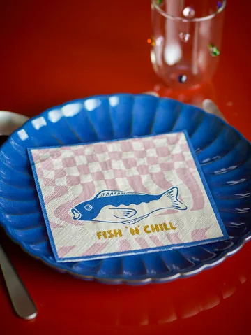 Remy papirsserviet 20 pak - Blå - Bloomingville