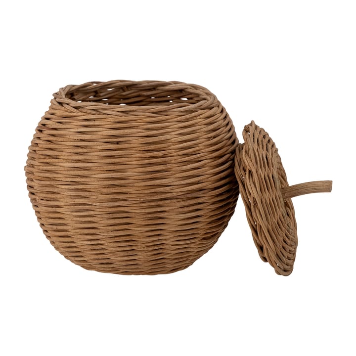 Rosette opbevaringskurv med låg Ø18 cm, Brun Bloomingville