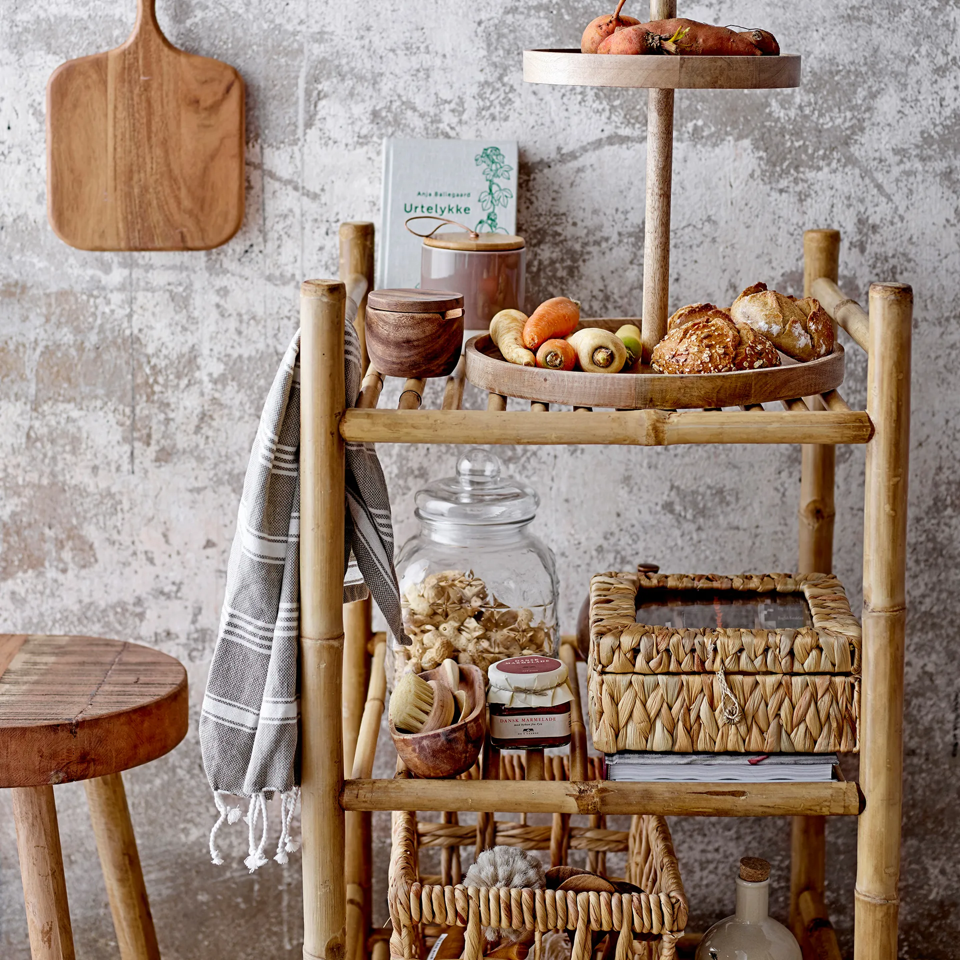 Saime opbevaringskurv 2 dele, Natur Bloomingville