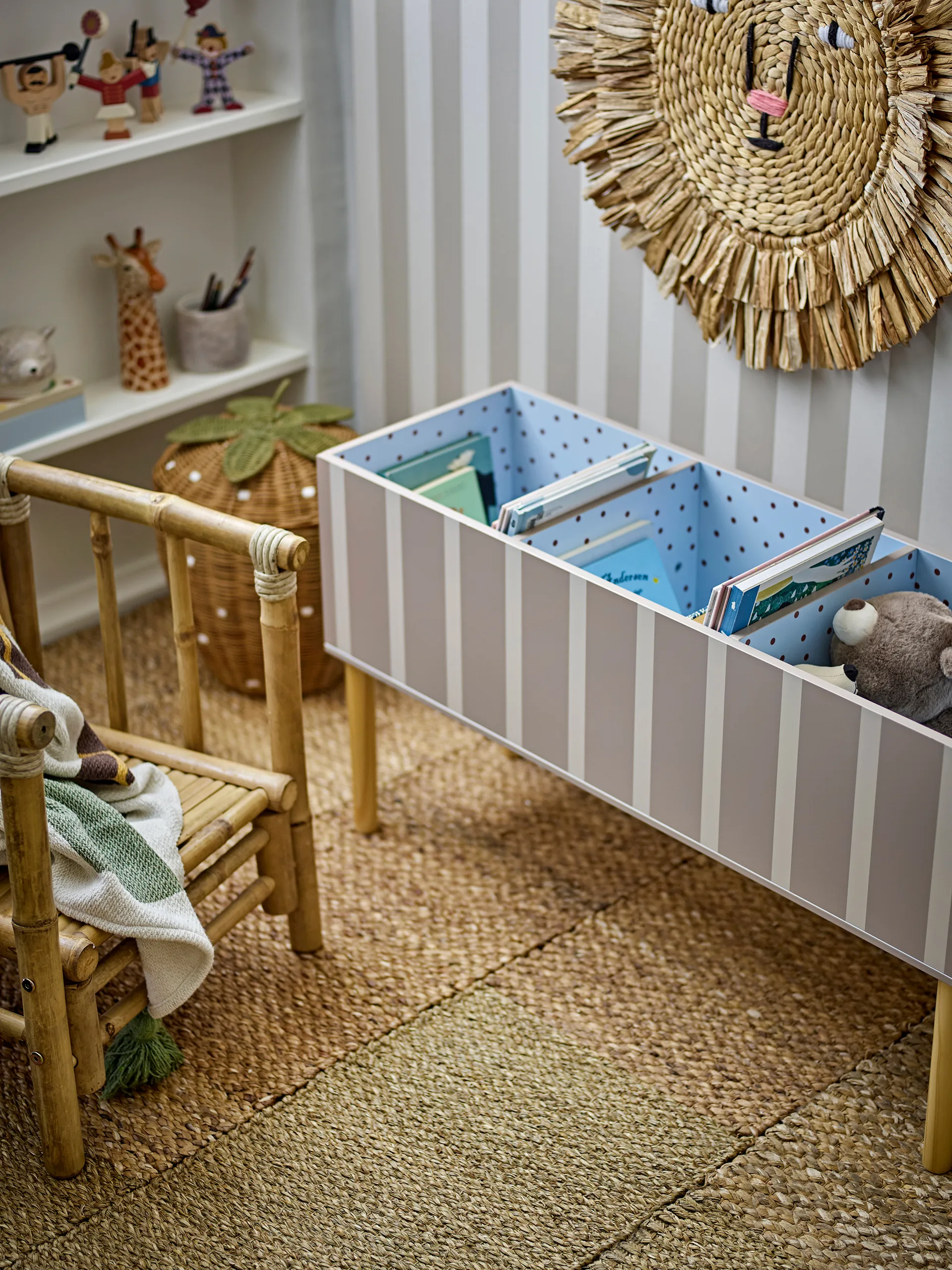 Salam bogstøtte 90x50 cm, Brun Bloomingville