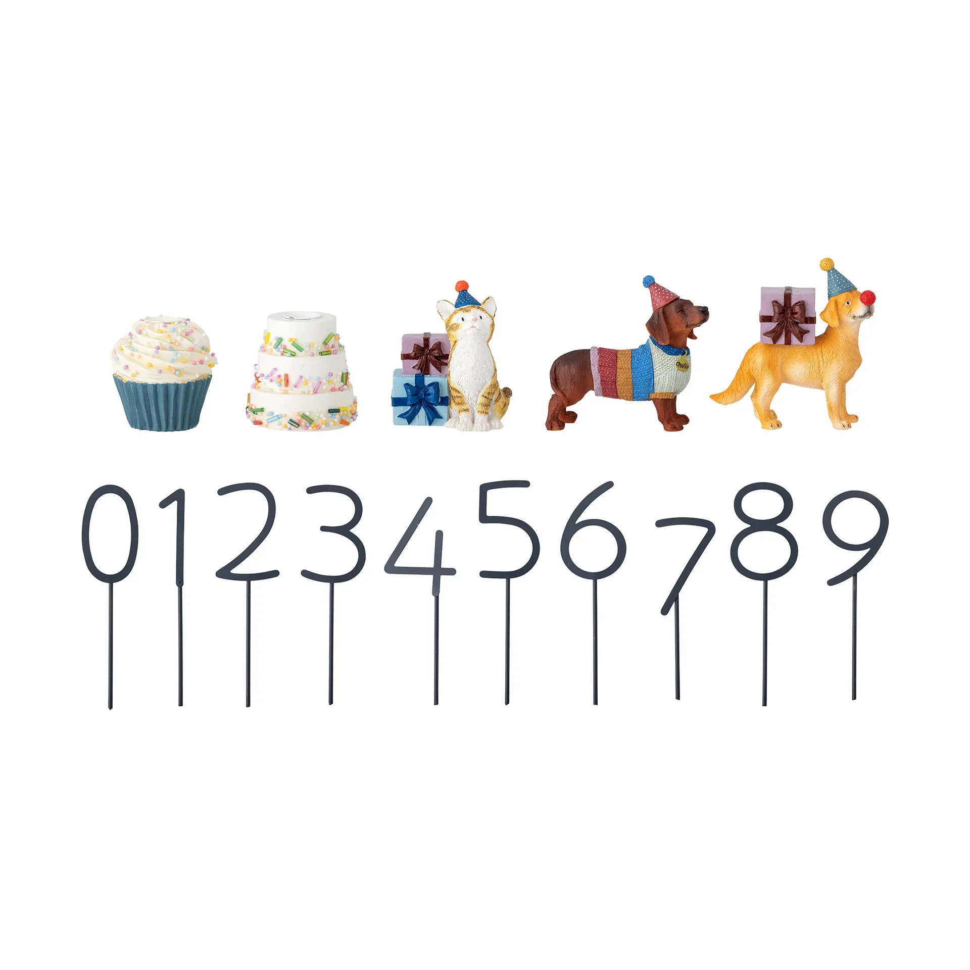 Salve fødselsdagsdekoration 15 dele, Multi Bloomingville