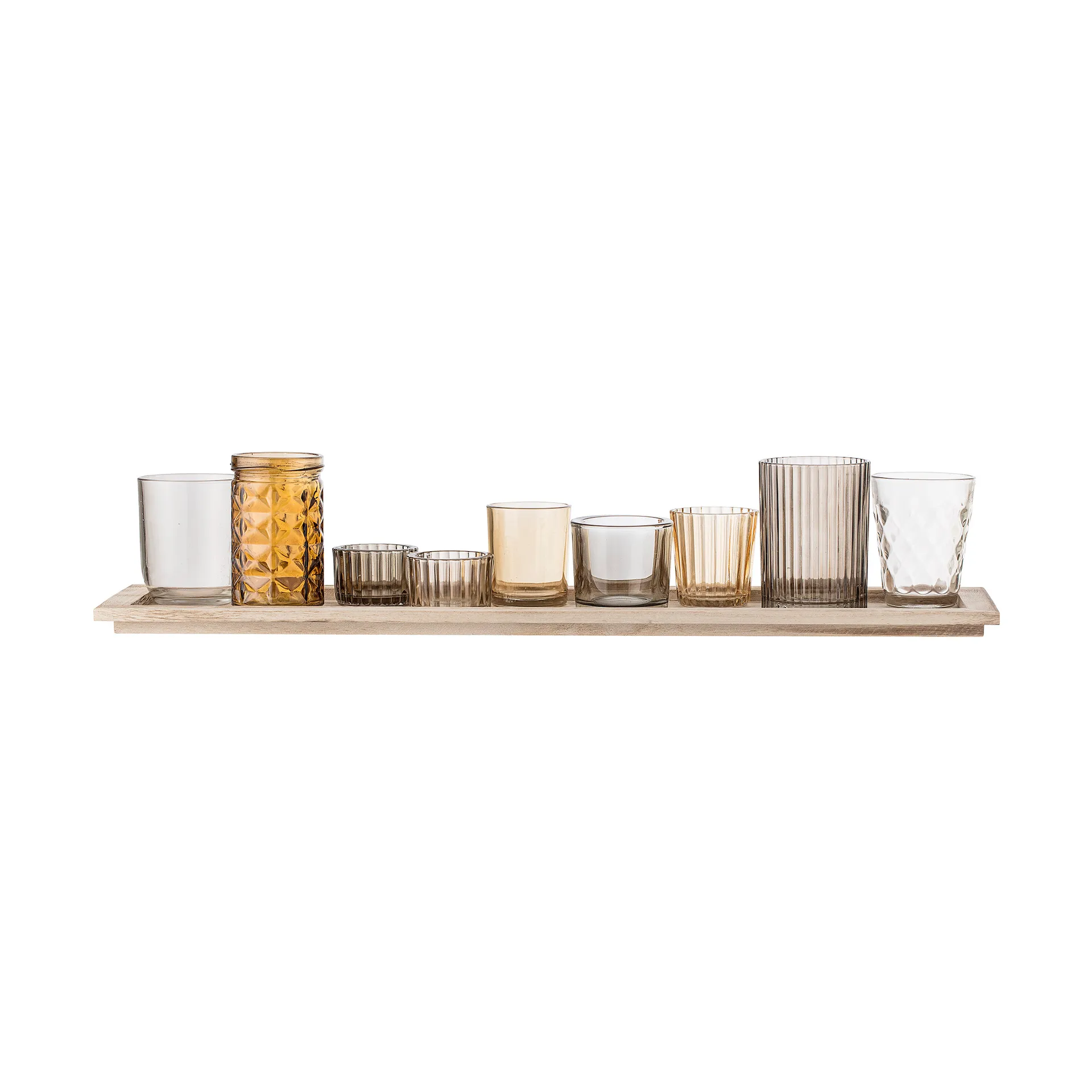 Sanga bakke med lysestager 10 dele, Brun Bloomingville