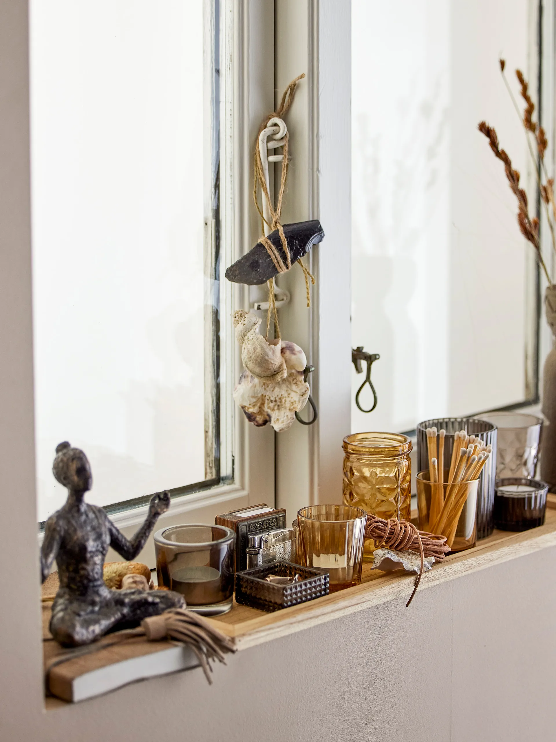 Sanga bakke med lysestager 10 dele, Brun Bloomingville