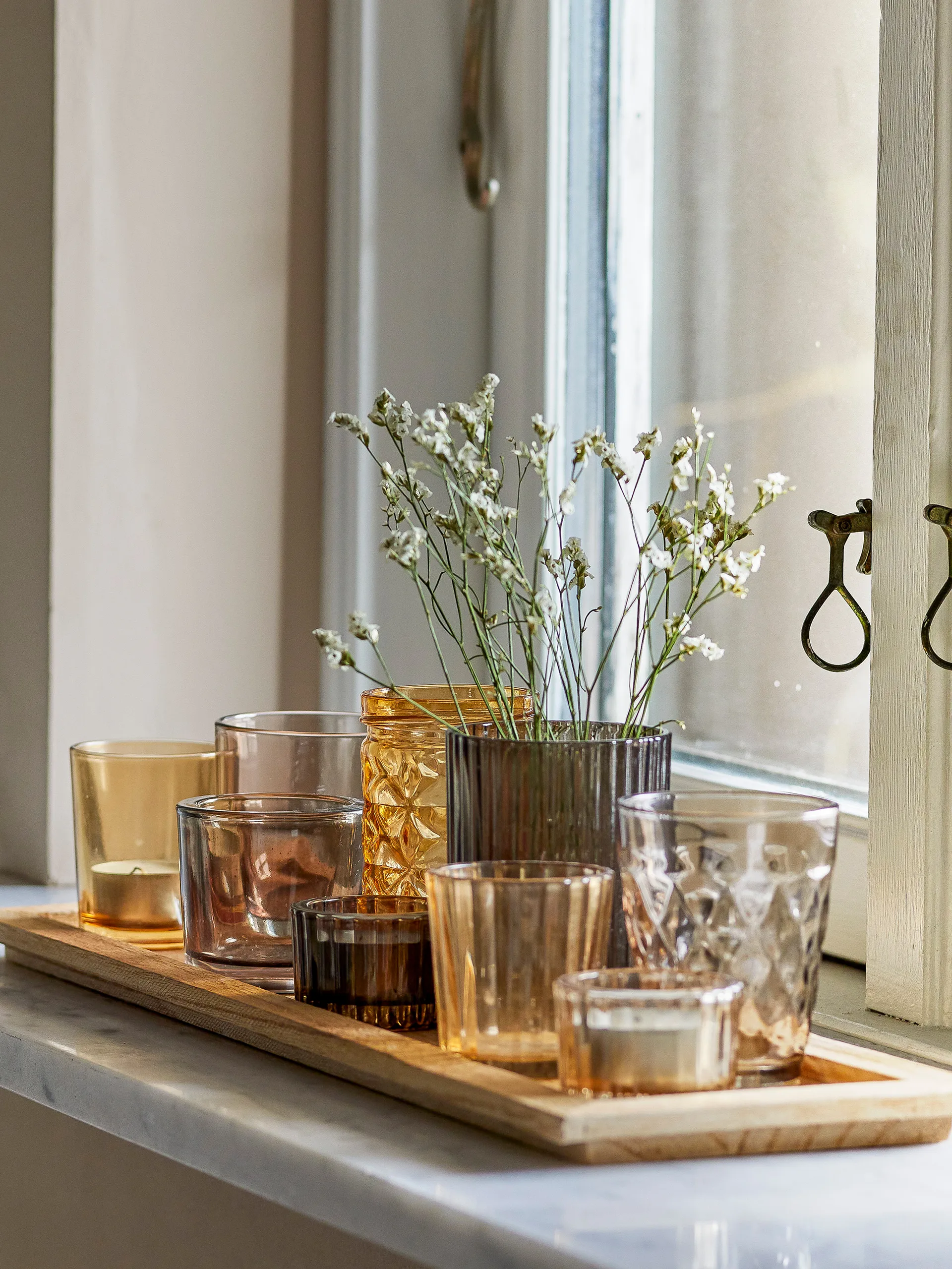 Sanga bakke med lysestager 10 dele, Brun Bloomingville