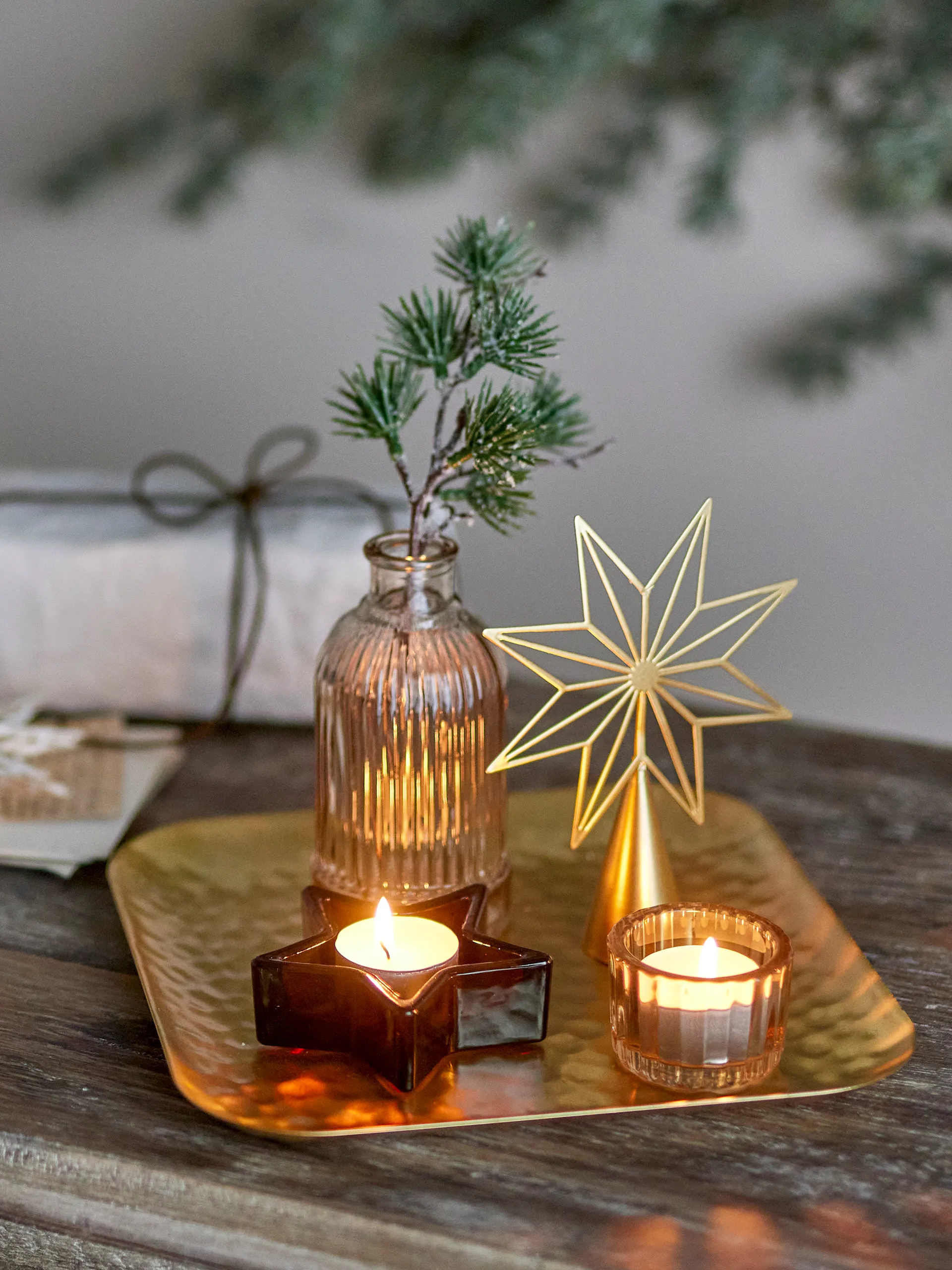 Sanga bakke med pyntegenstande 6 dele, Guld Bloomingville