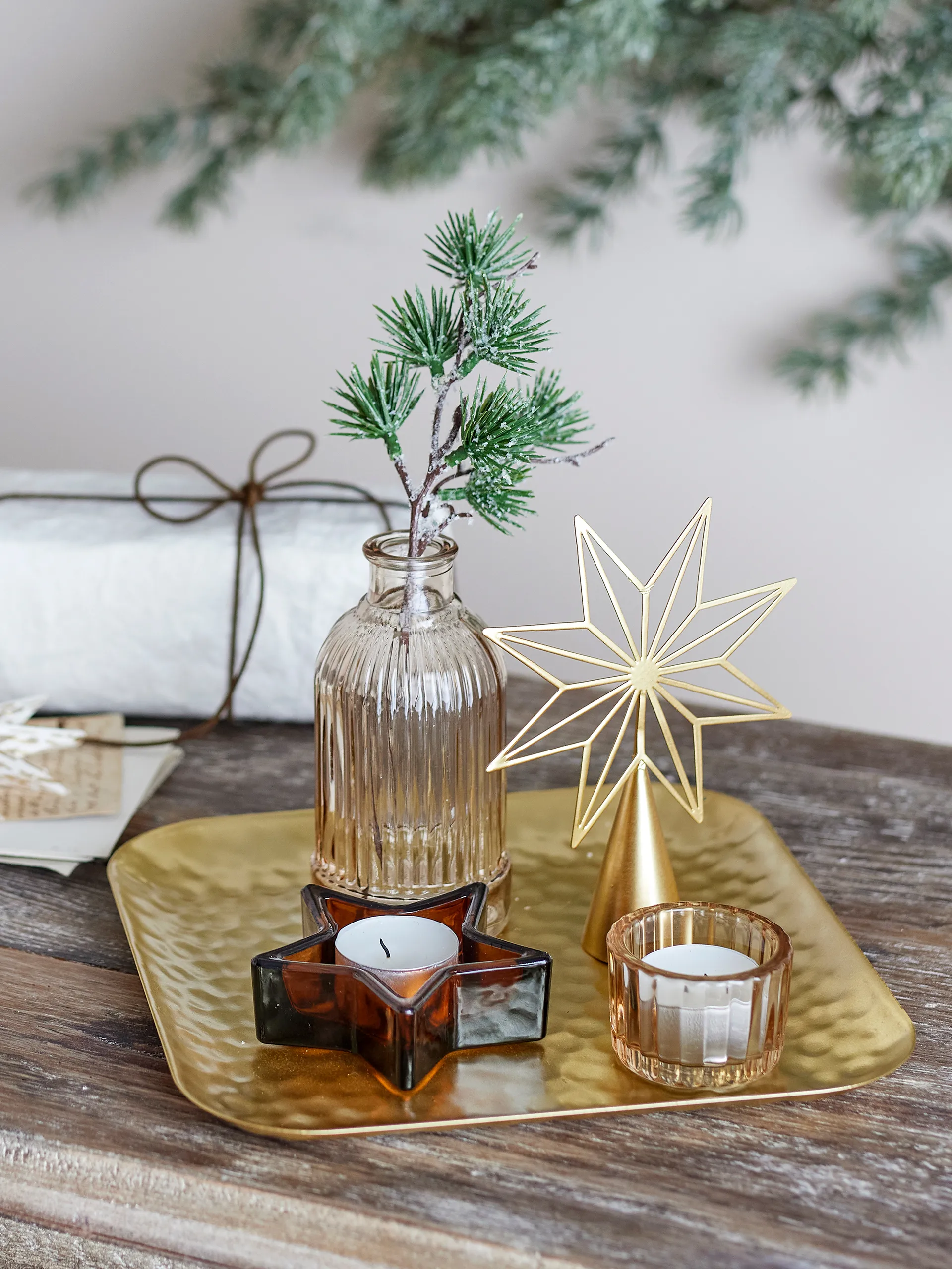 Sanga bakke med pyntegenstande 6 dele, Guld Bloomingville