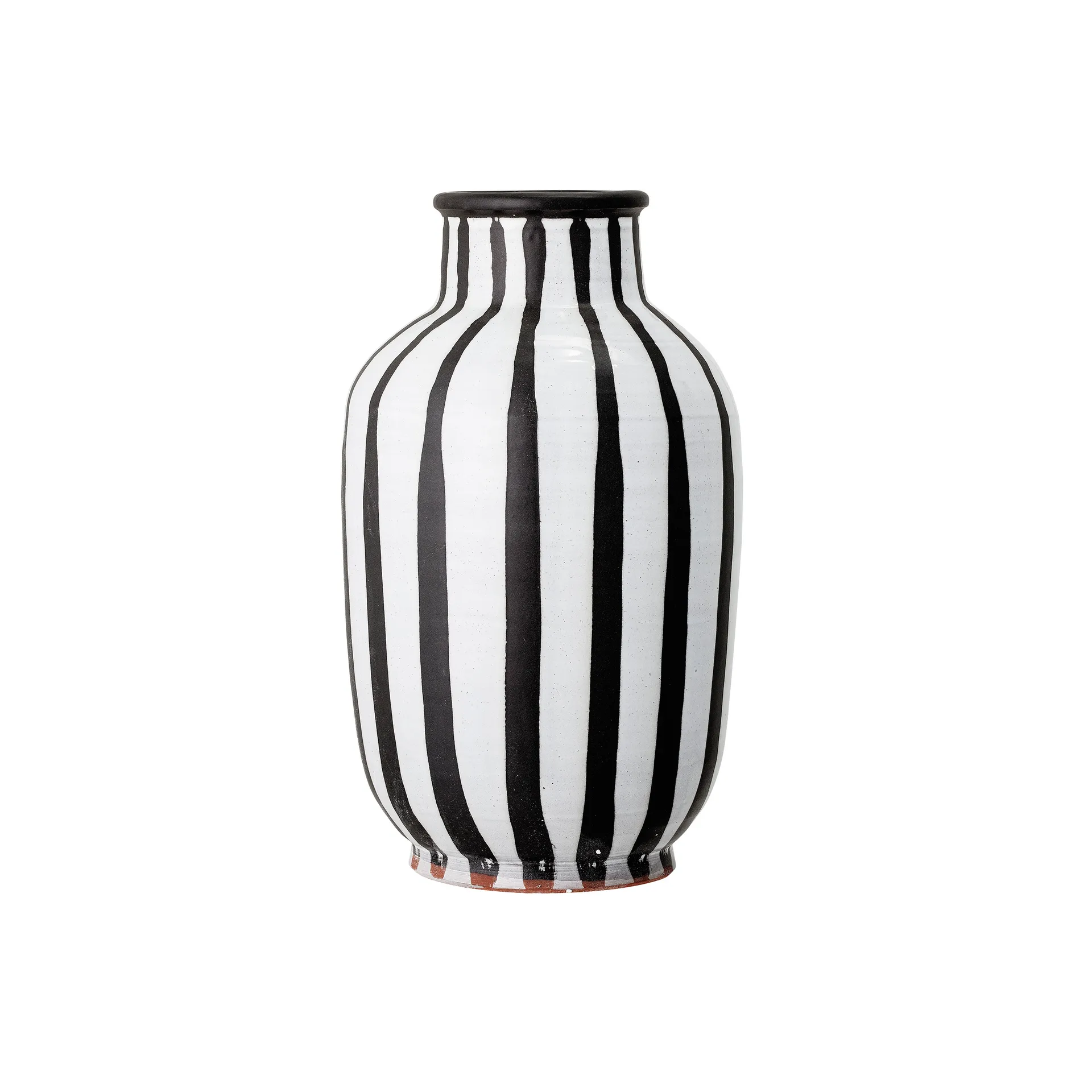 Schila vase terrakotta 44 cm, Sort/Hvid Bloomingville