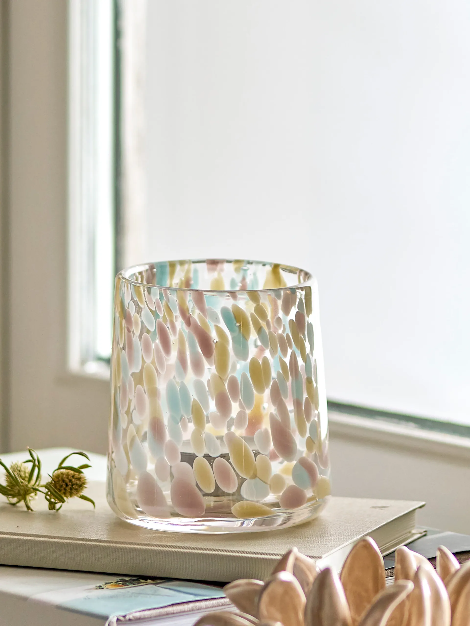 Selina fyrfadsstage Ø9x10 cm, Rose Bloomingville