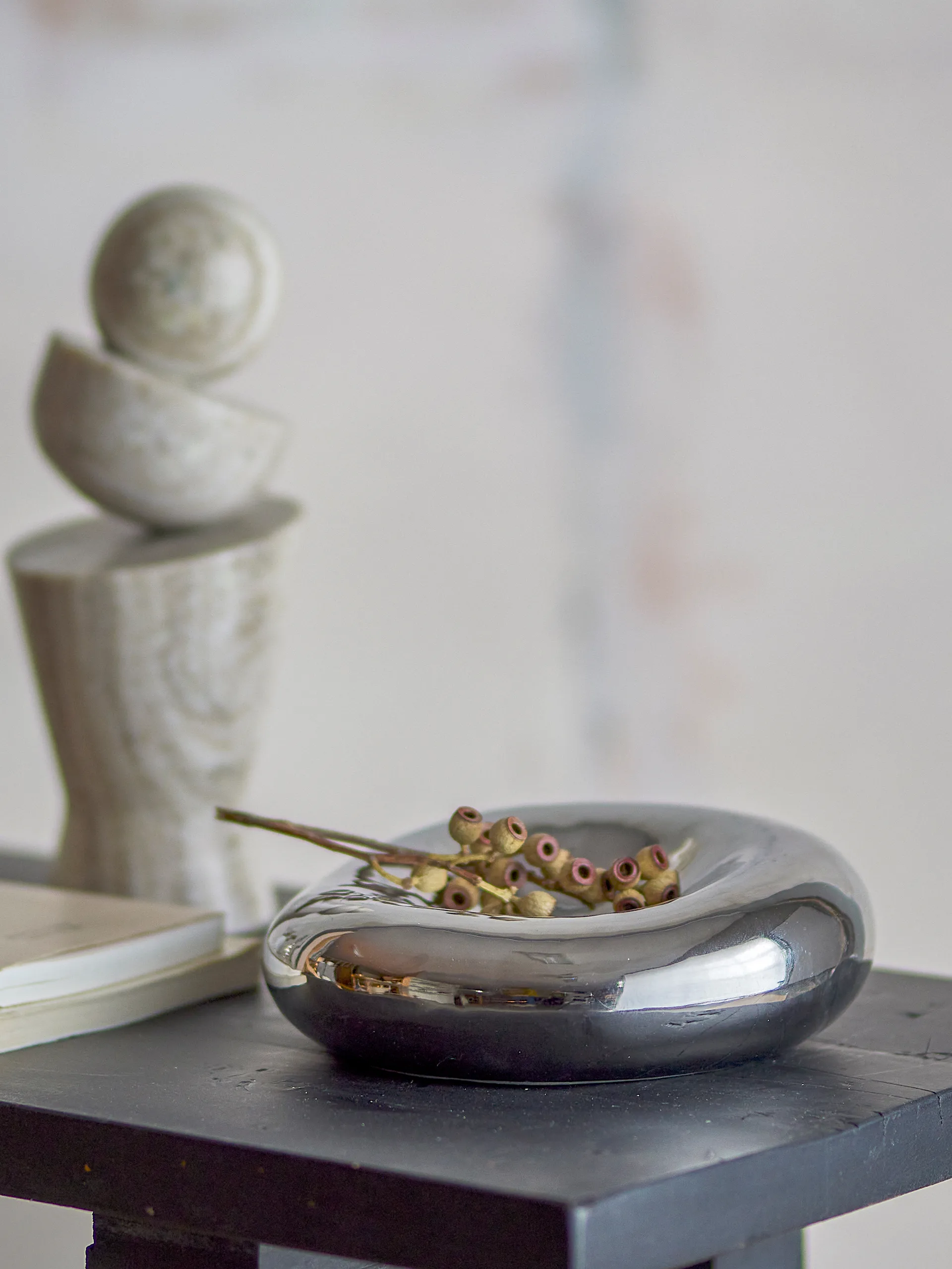 Shine dekorationsskål Ø18 cm, Sølv Bloomingville