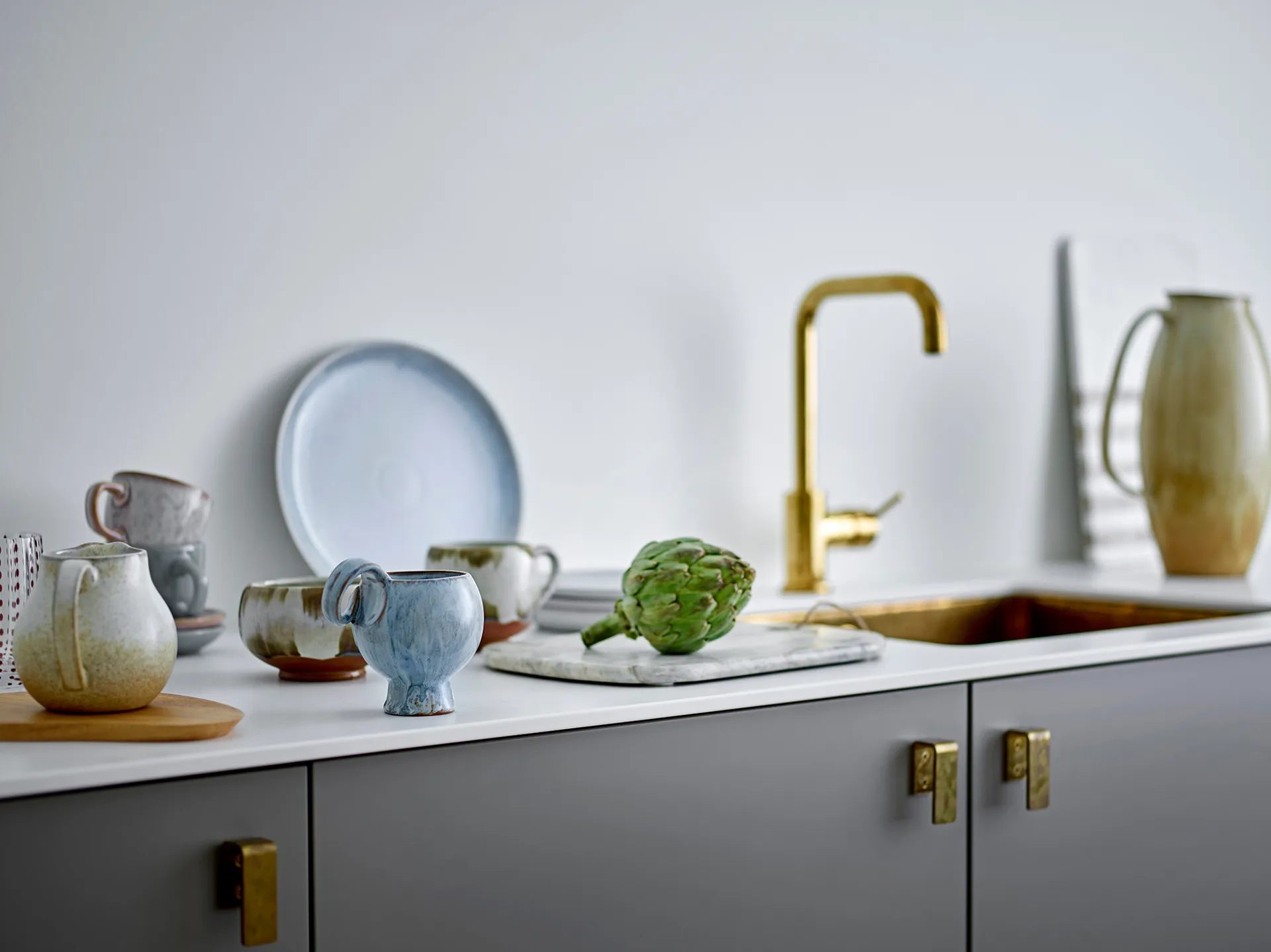 Sibelle skærebræt marmor 30,5x22,5 cm, Natur Bloomingville