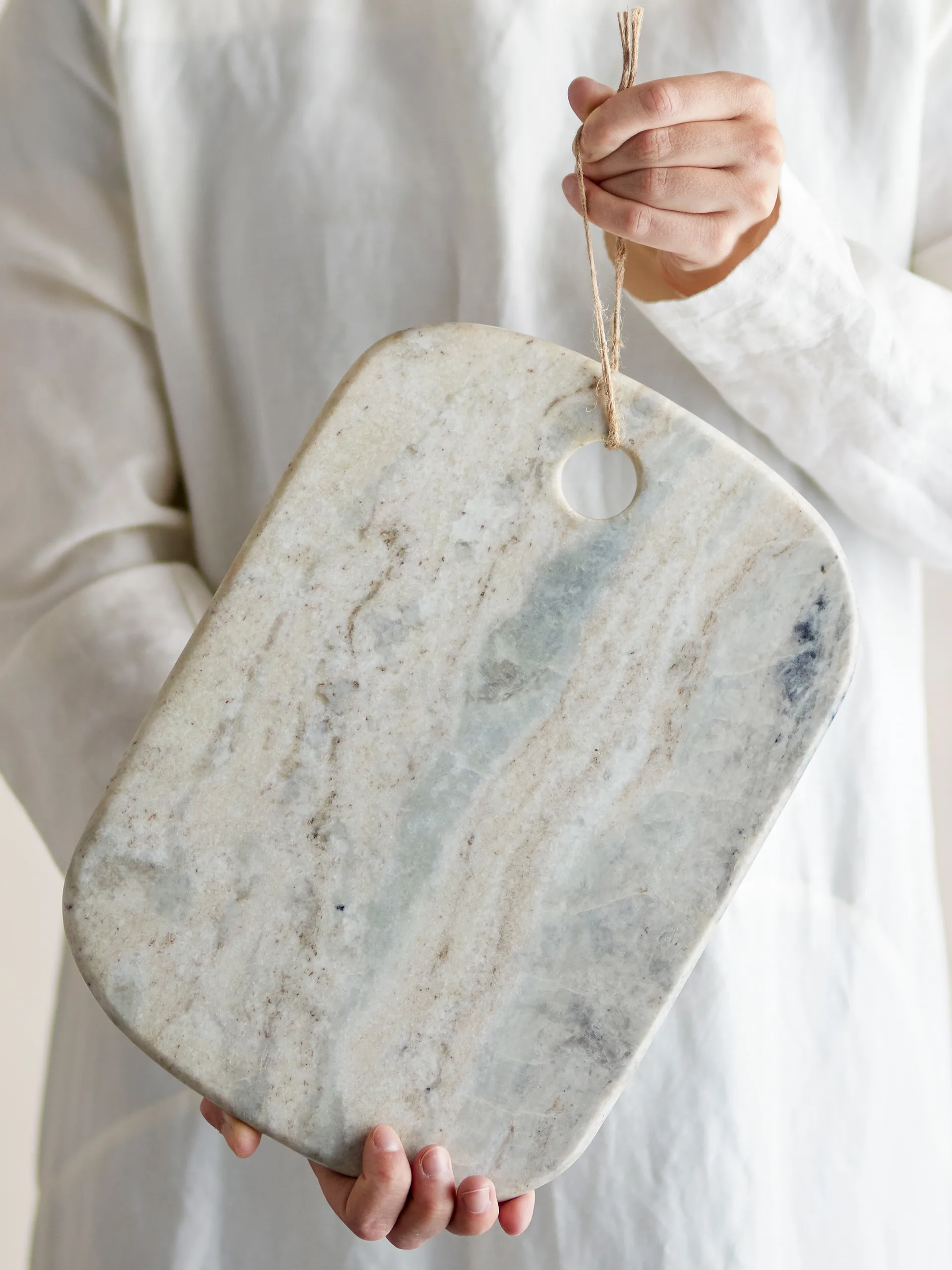 Sibelle skærebræt marmor 30,5x22,5 cm, Natur Bloomingville